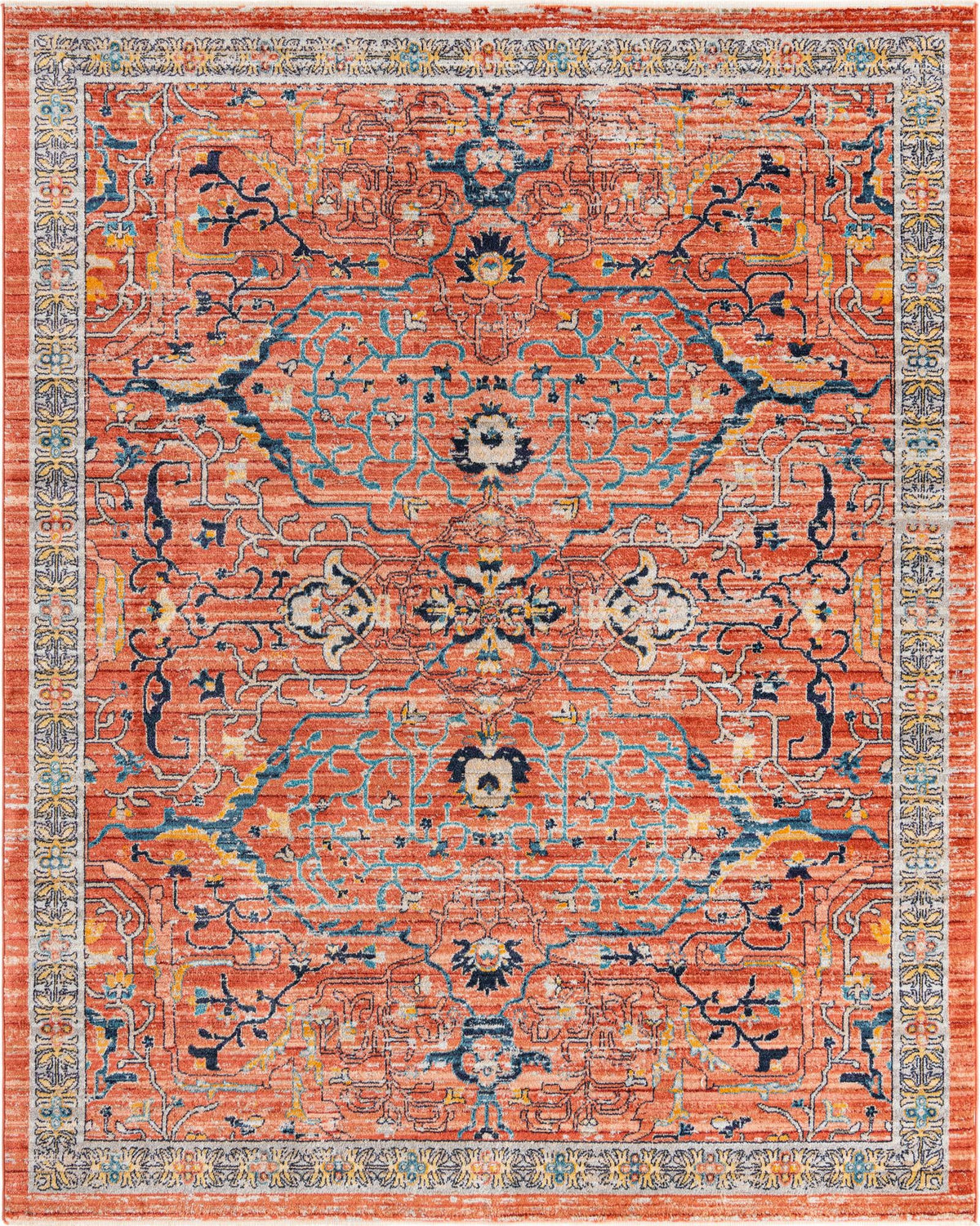 Lola Vivacious Brick Red & Gray Area Rug | Original supplier photo 78