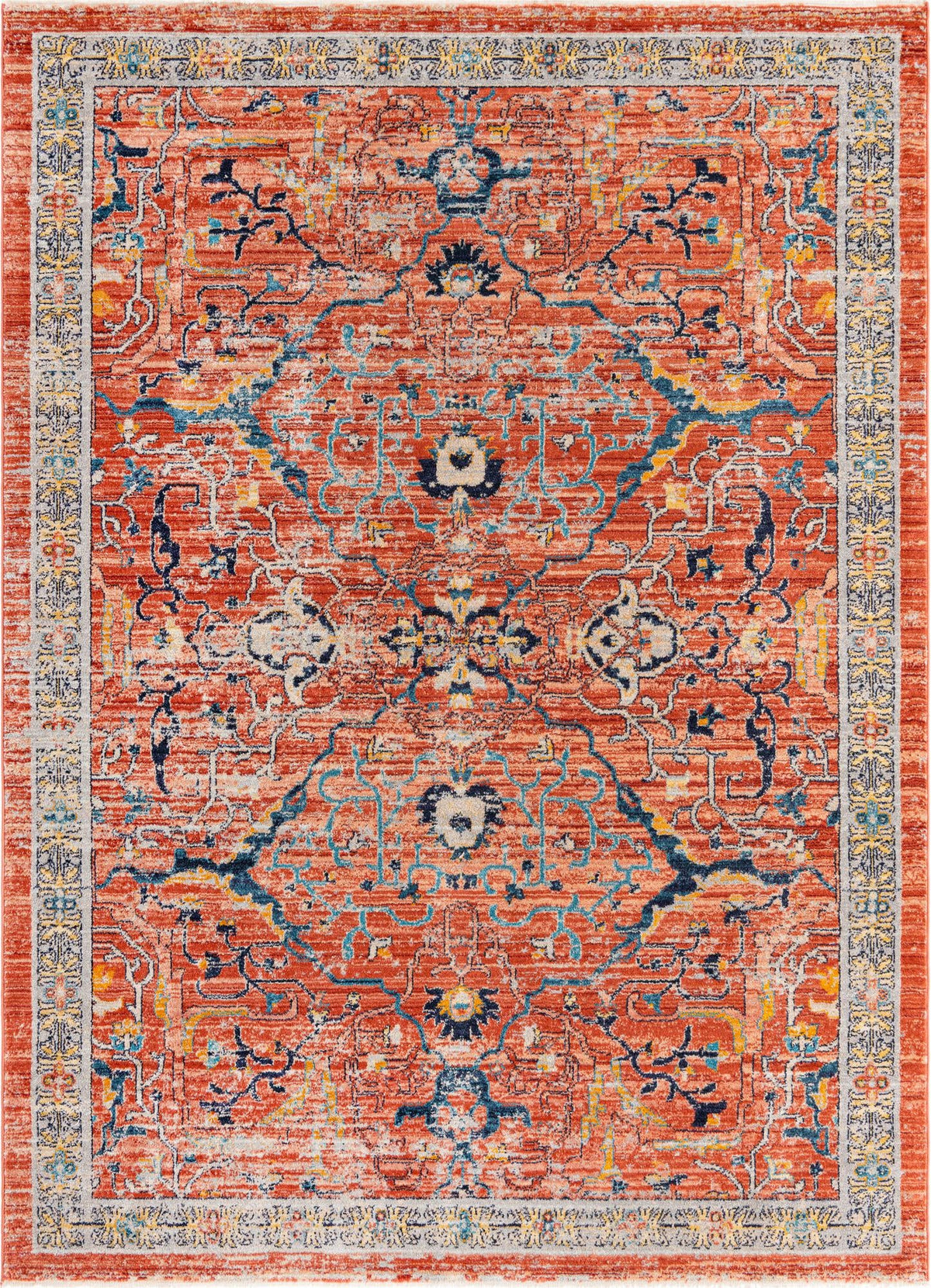 Lola Vivacious Brick Red & Gray Area Rug | Original supplier photo 79