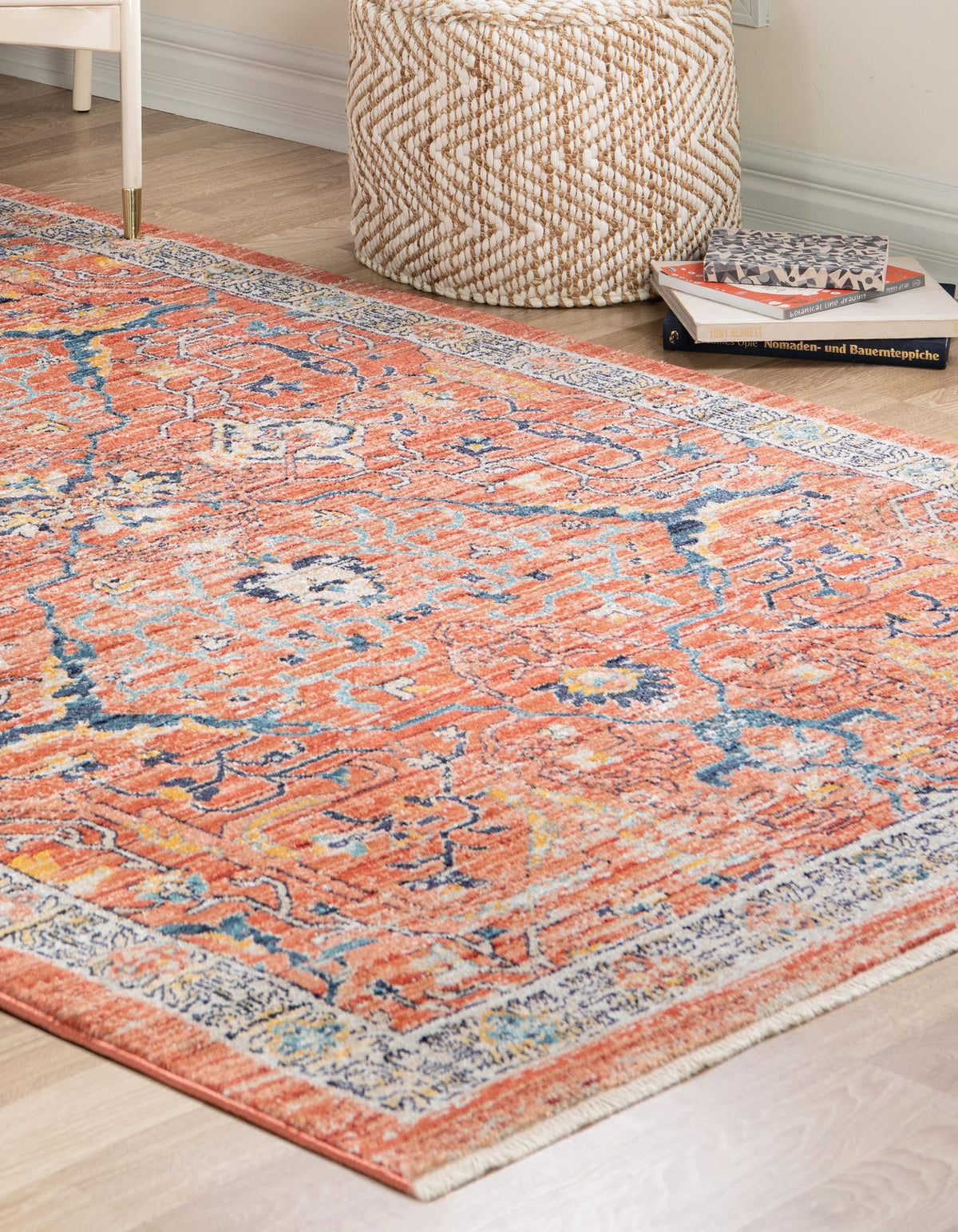Lola Vivacious Brick Red & Gray Area Rug | Original supplier photo 3