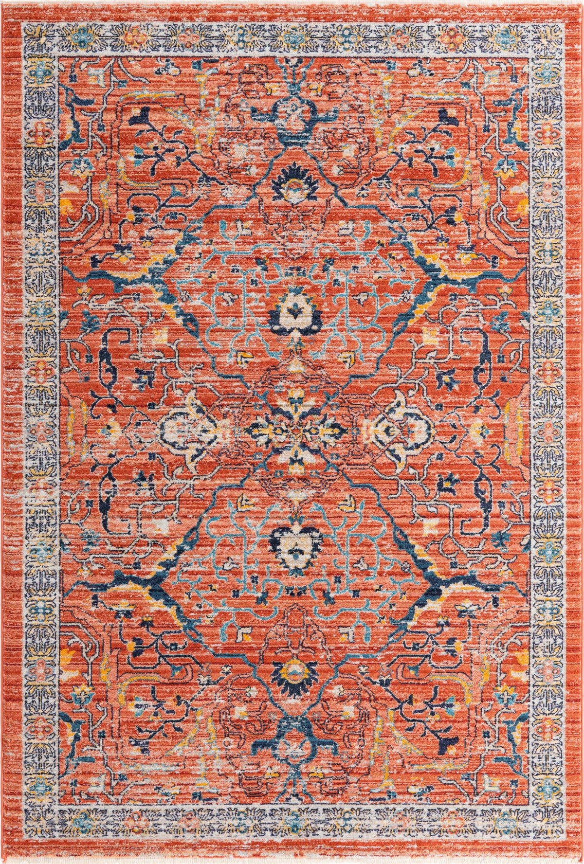 Lola Vivacious Brick Red & Gray Area Rug | Original supplier photo 83