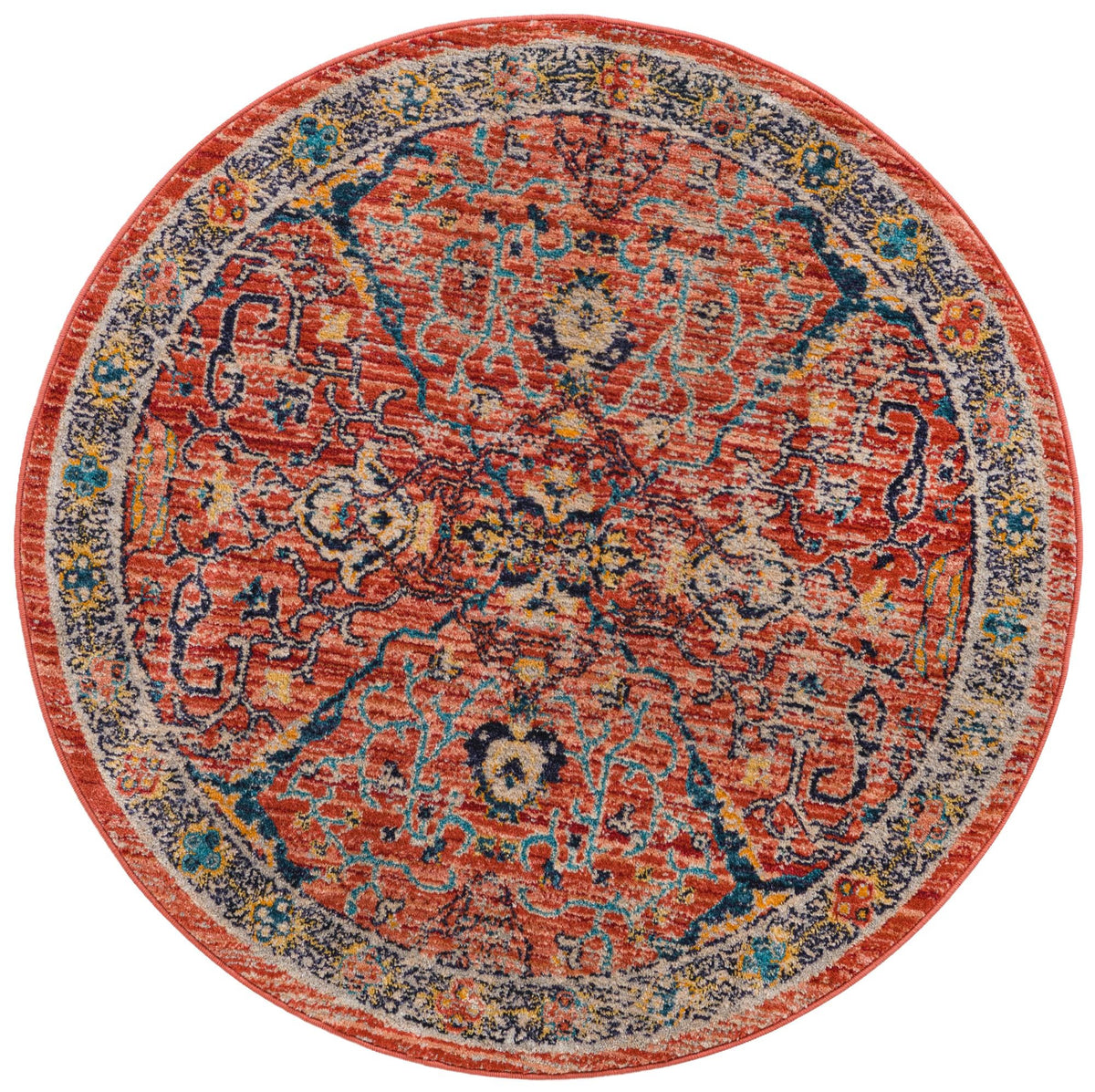 Lola Vivacious Brick Red & Gray Area Rug | Original supplier photo 71