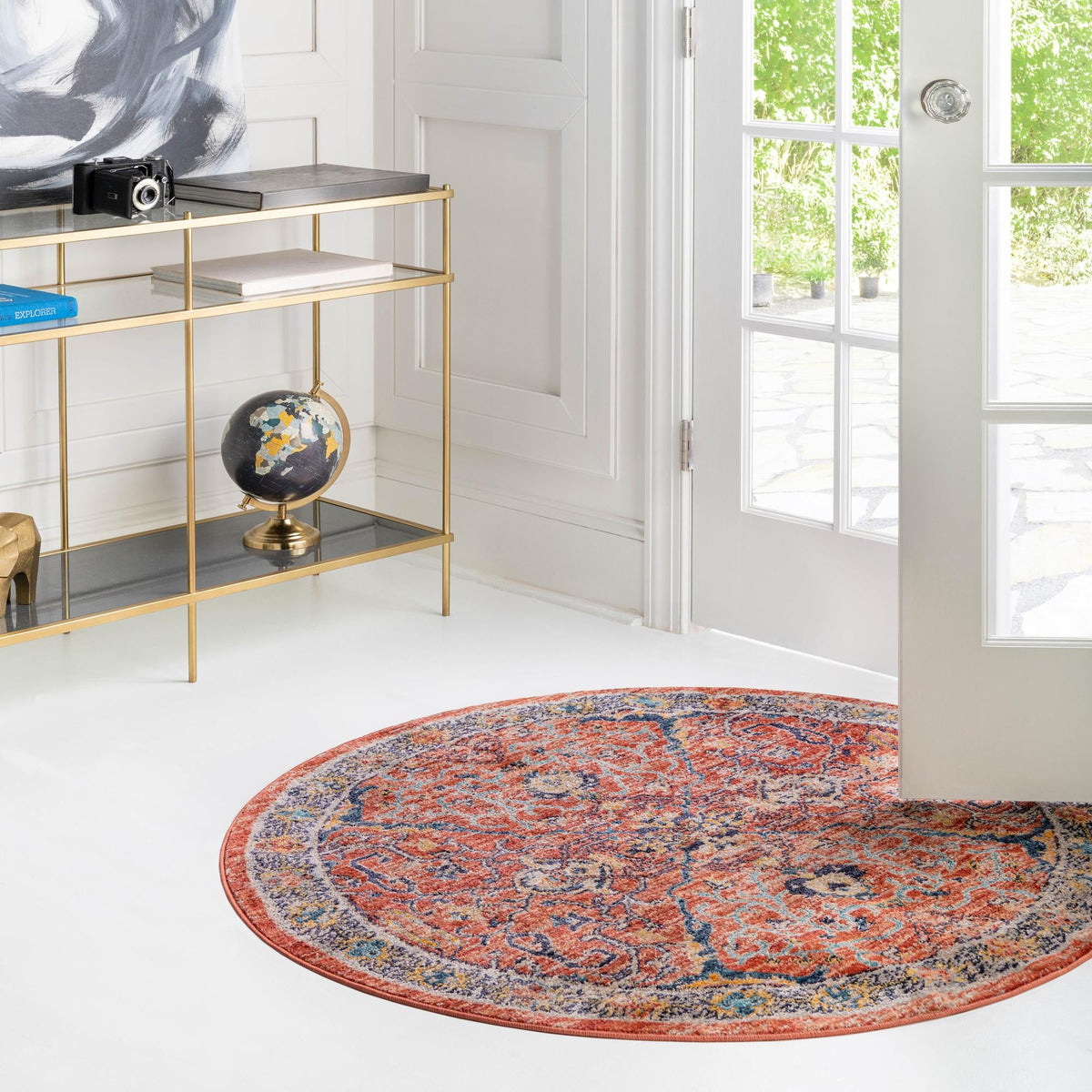 Lola Vivacious Brick Red & Gray Area Rug | Original supplier photo 33