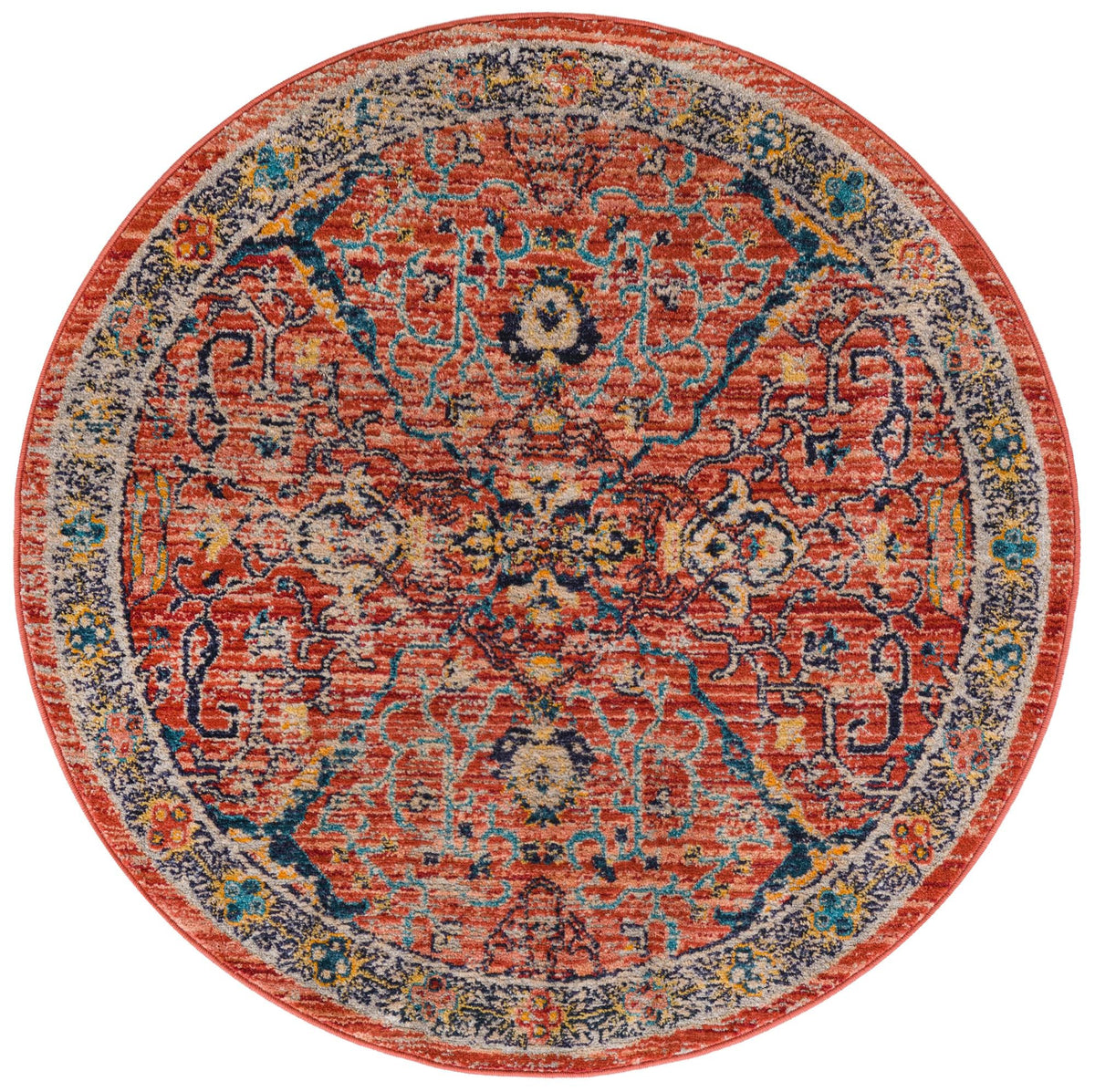 Lola Vivacious Brick Red & Gray Area Rug | Original supplier photo 63