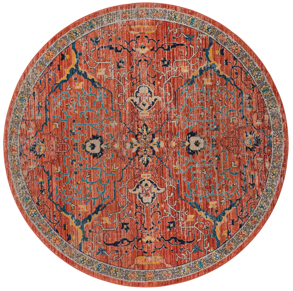 Lola Vivacious Brick Red & Gray Area Rug | Original supplier photo 80