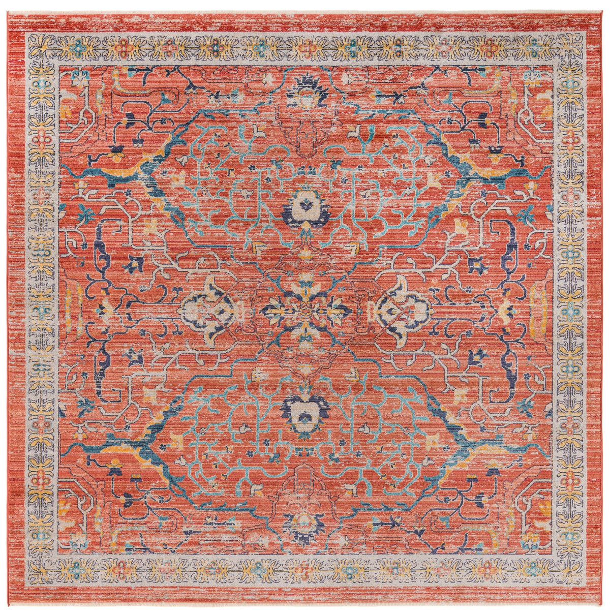 Lola Vivacious Brick Red & Gray Area Rug | Original supplier photo 81