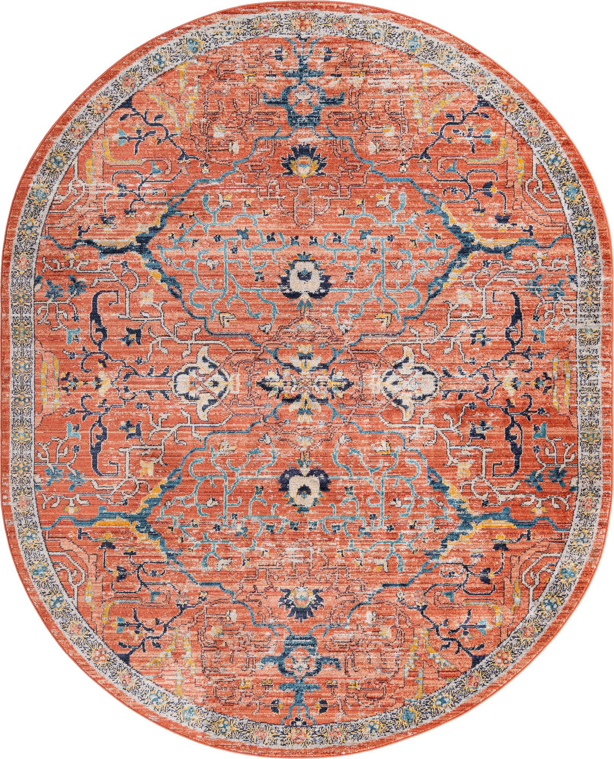 Lola Vivacious Brick Red & Gray Area Rug | Original supplier photo 12