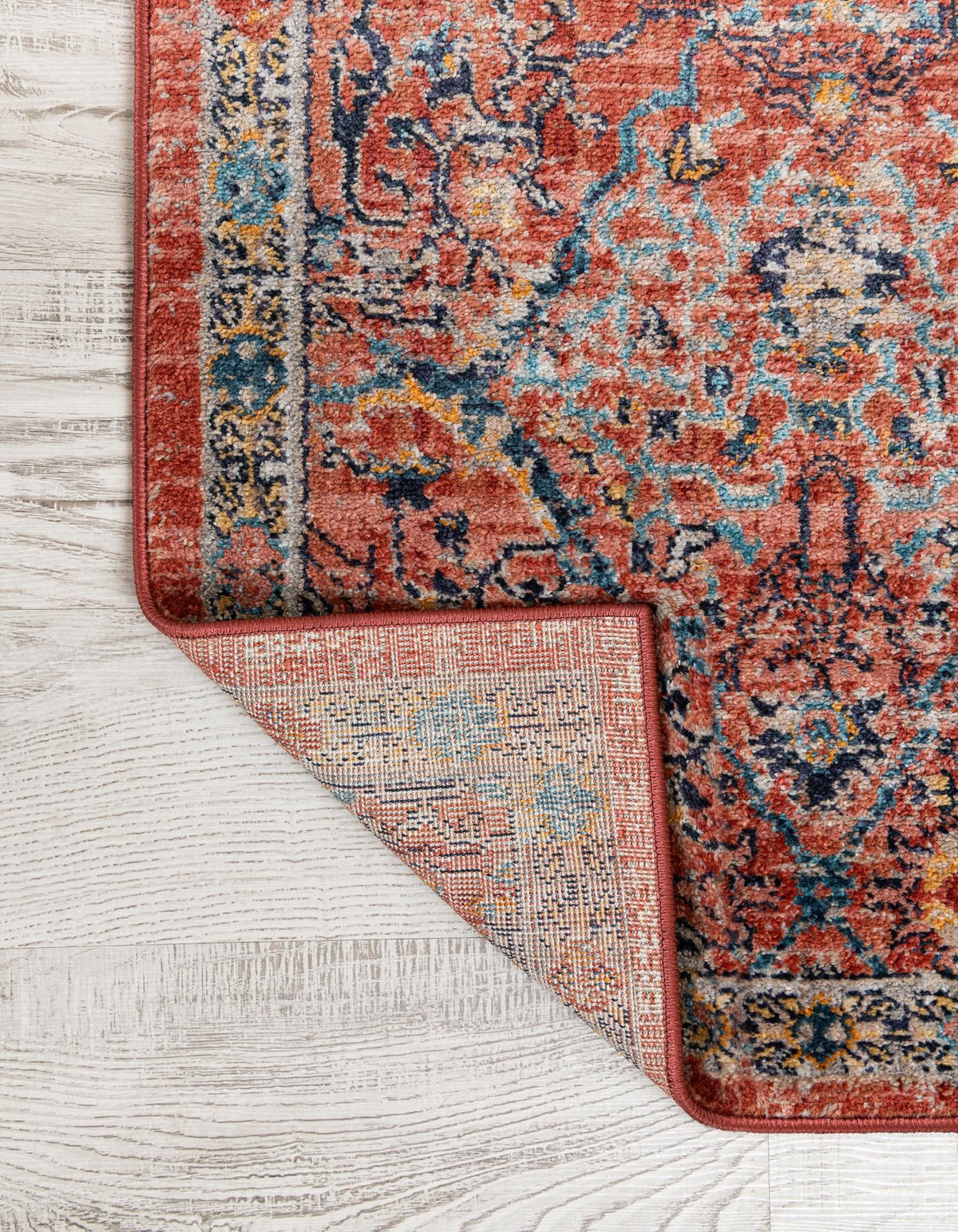 Lola Vivacious Brick Red & Gray Area Rug | Original supplier photo 28