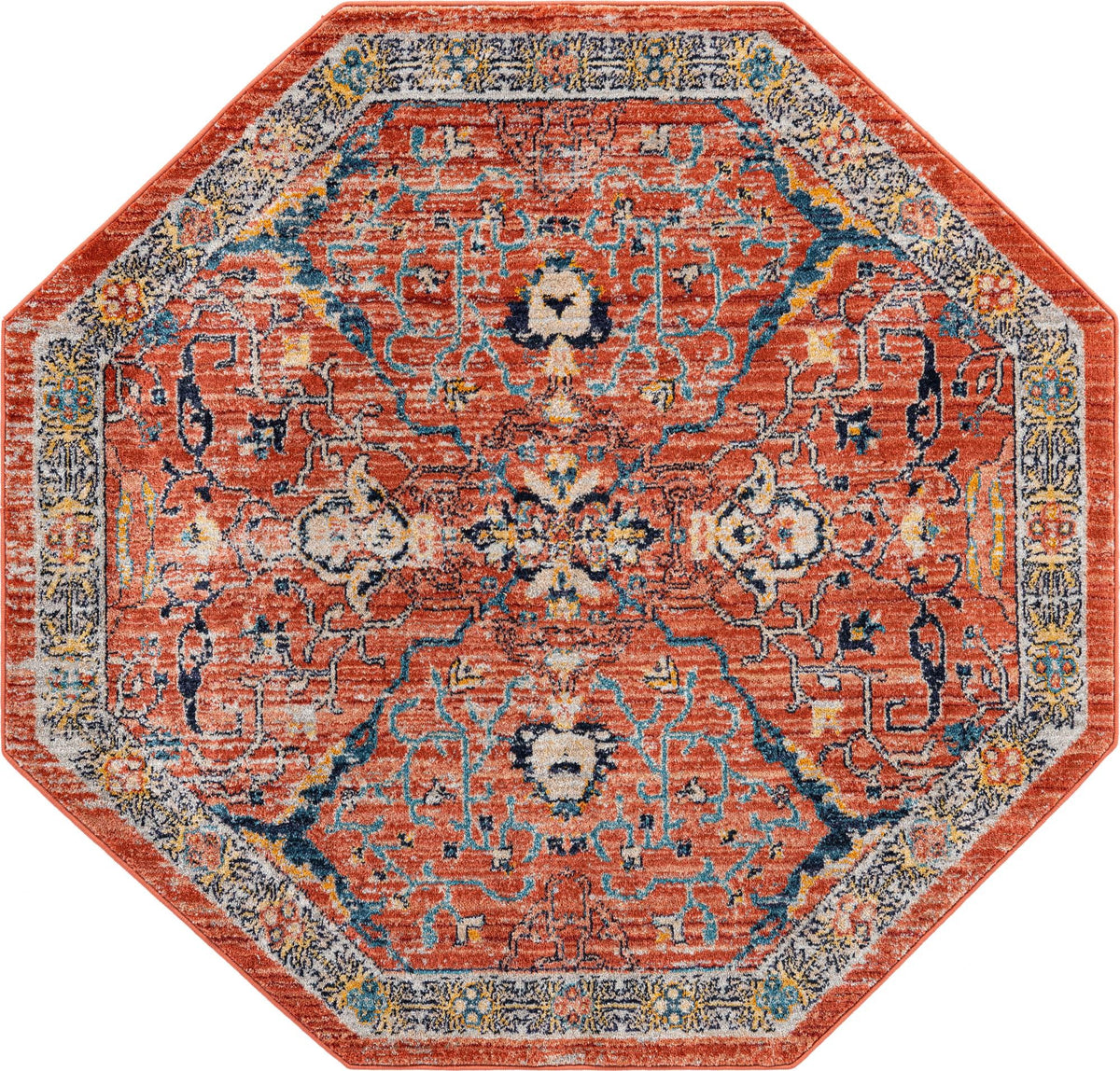 Lola Vivacious Brick Red & Gray Area Rug | Original supplier photo 66
