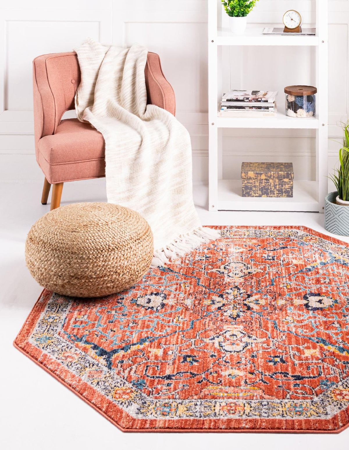 Lola Vivacious Brick Red & Gray Area Rug | Original supplier photo 21