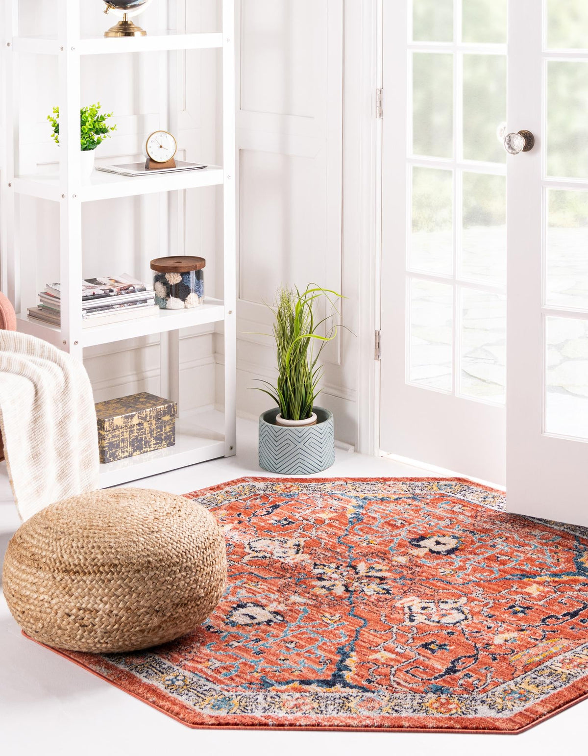 Lola Vivacious Brick Red & Gray Area Rug | Original supplier photo 23