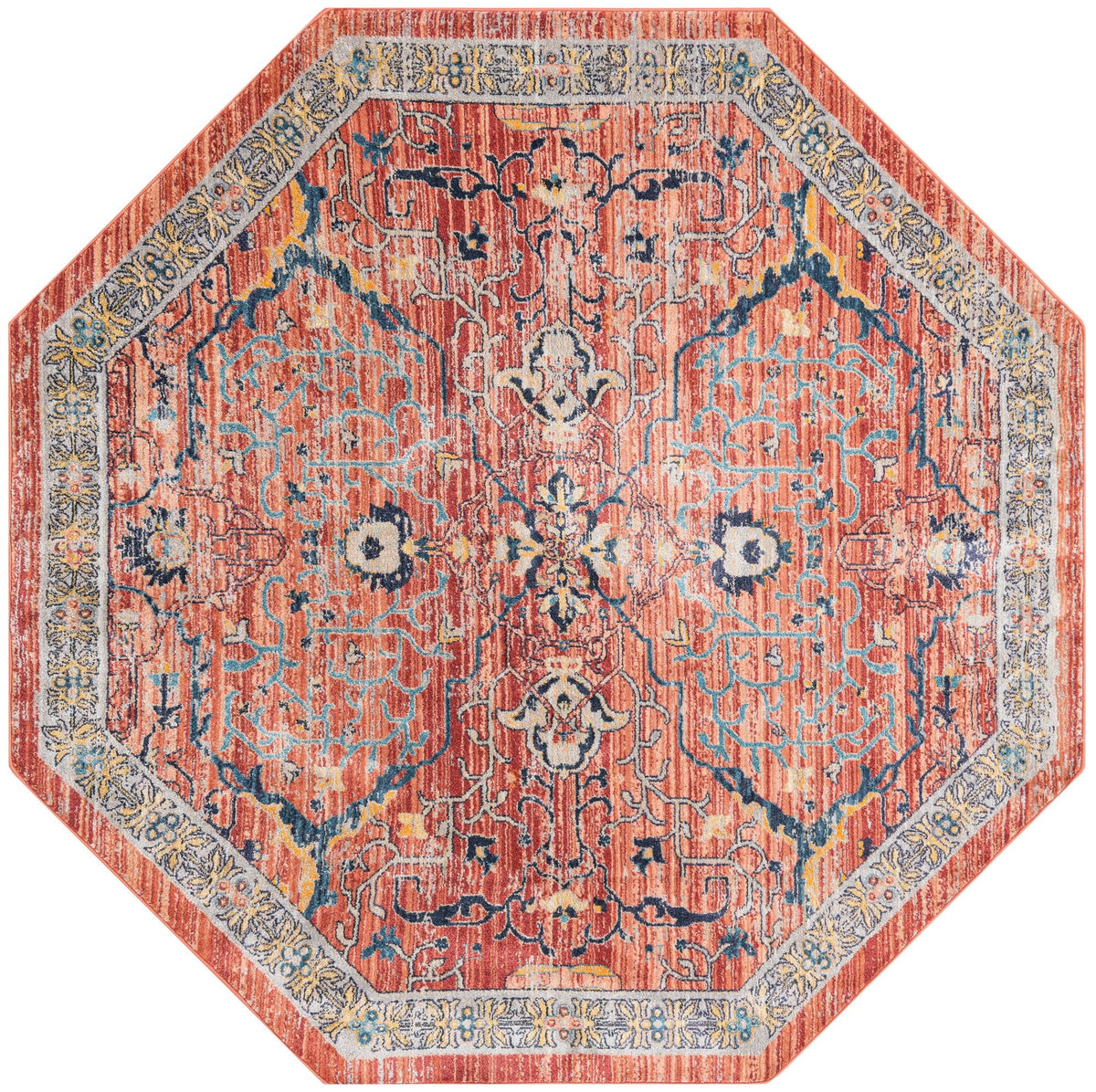 Lola Vivacious Brick Red & Gray Area Rug | Original supplier photo 22