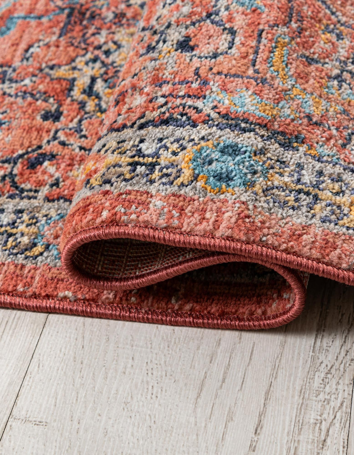Lola Vivacious Brick Red & Gray Area Rug | Original supplier photo 47