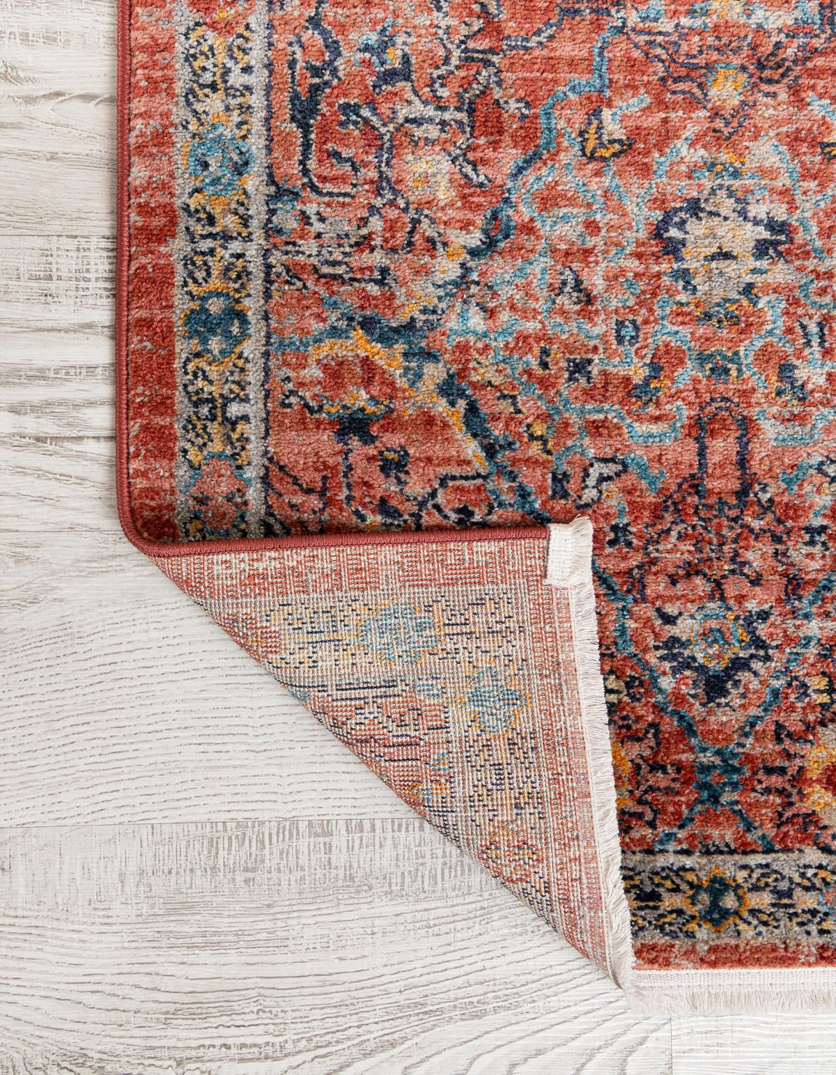 Lola Vivacious Brick Red & Gray Area Rug | Original supplier photo 48
