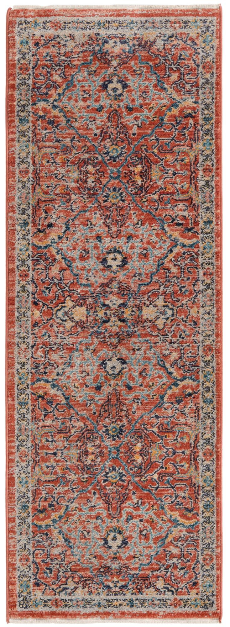 Lola Vivacious Brick Red & Gray Area Rug | Original supplier photo 72