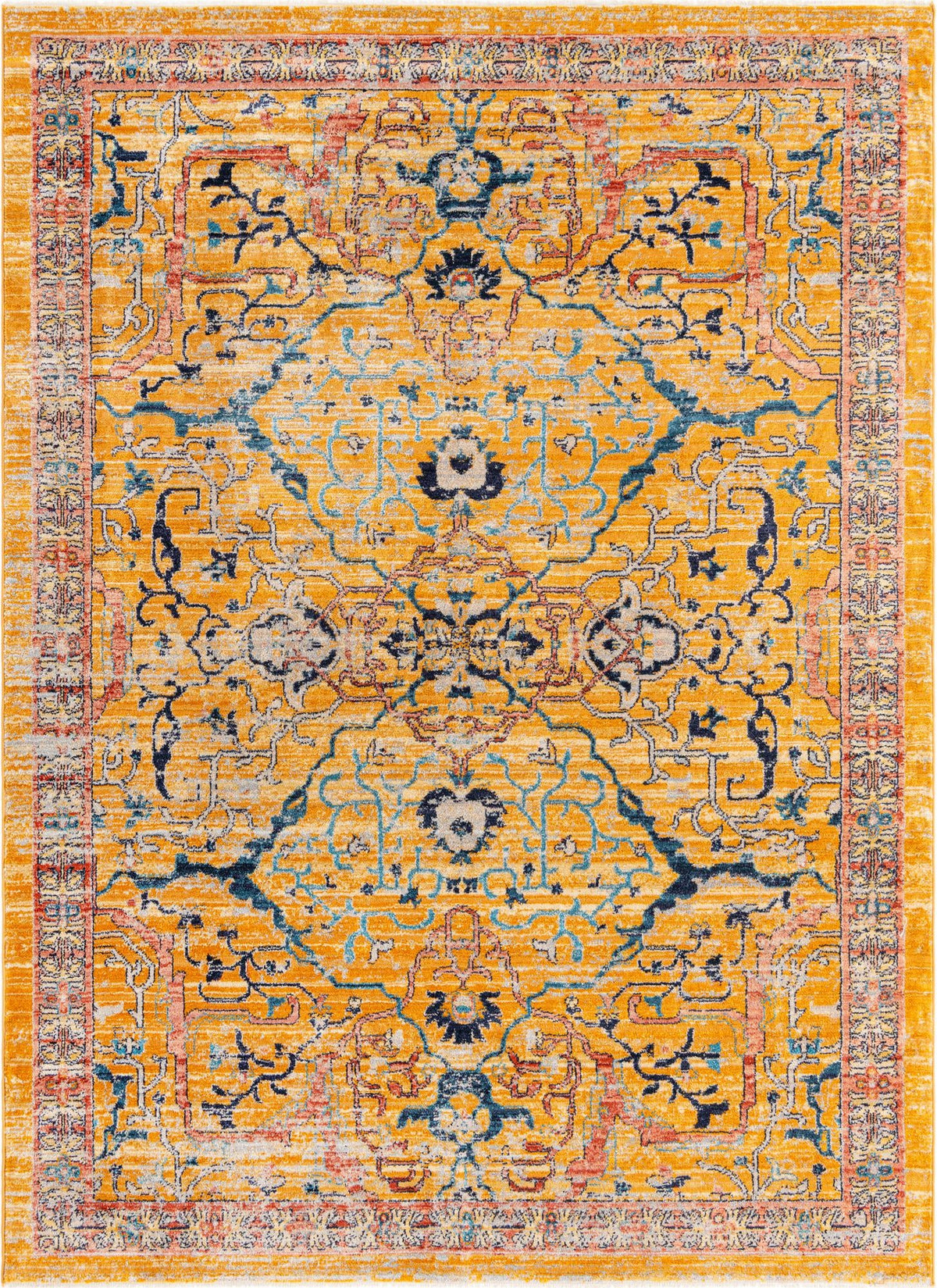 Lola Vivacious Yellow/Gray | Overhead rug, default SKU 3167689