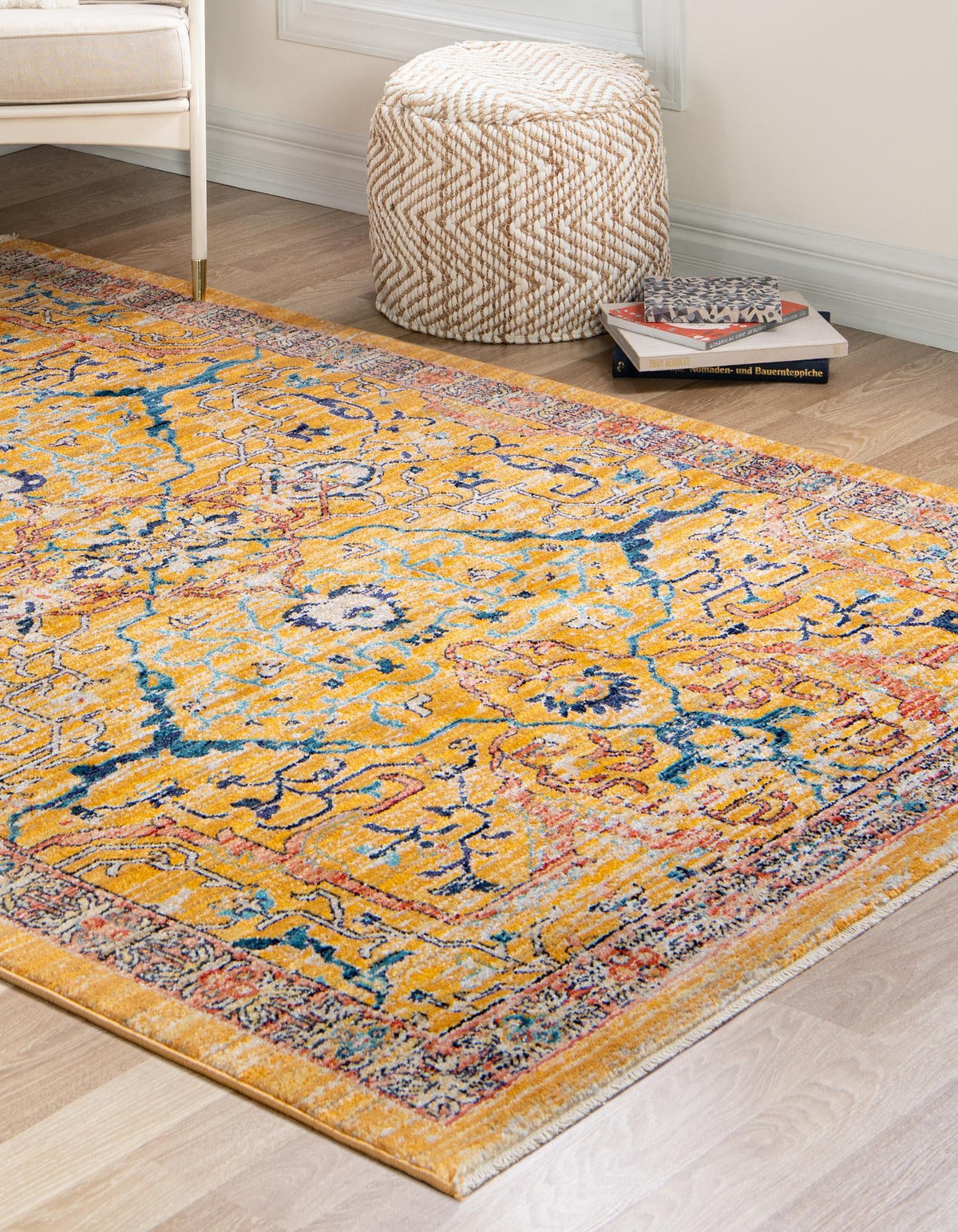Lola Vivacious Yellow/Gray | Supplier rug image / alternate view