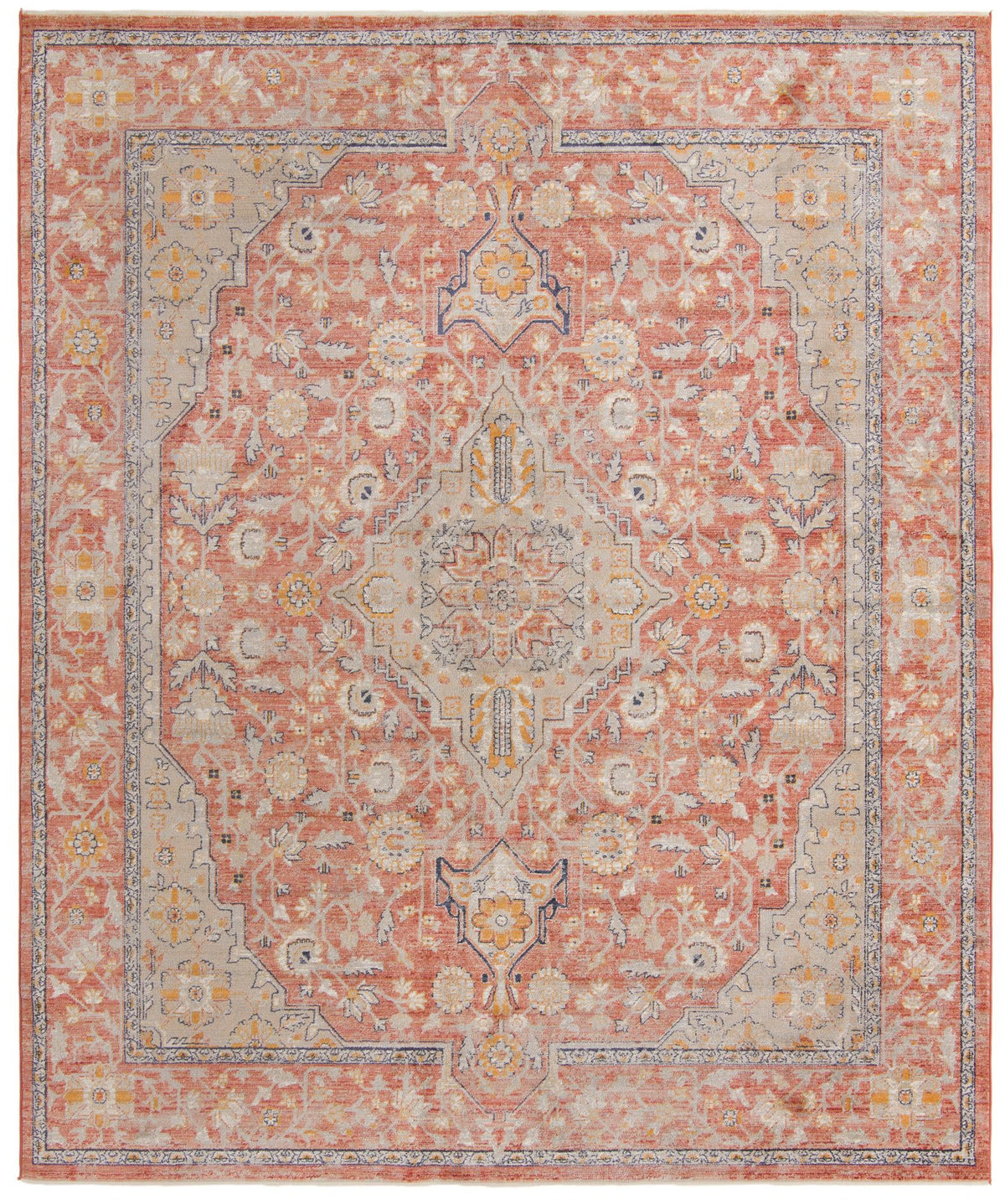 Lola Traditional Brick Red & Ivory Area Rug | Original supplier photo 12