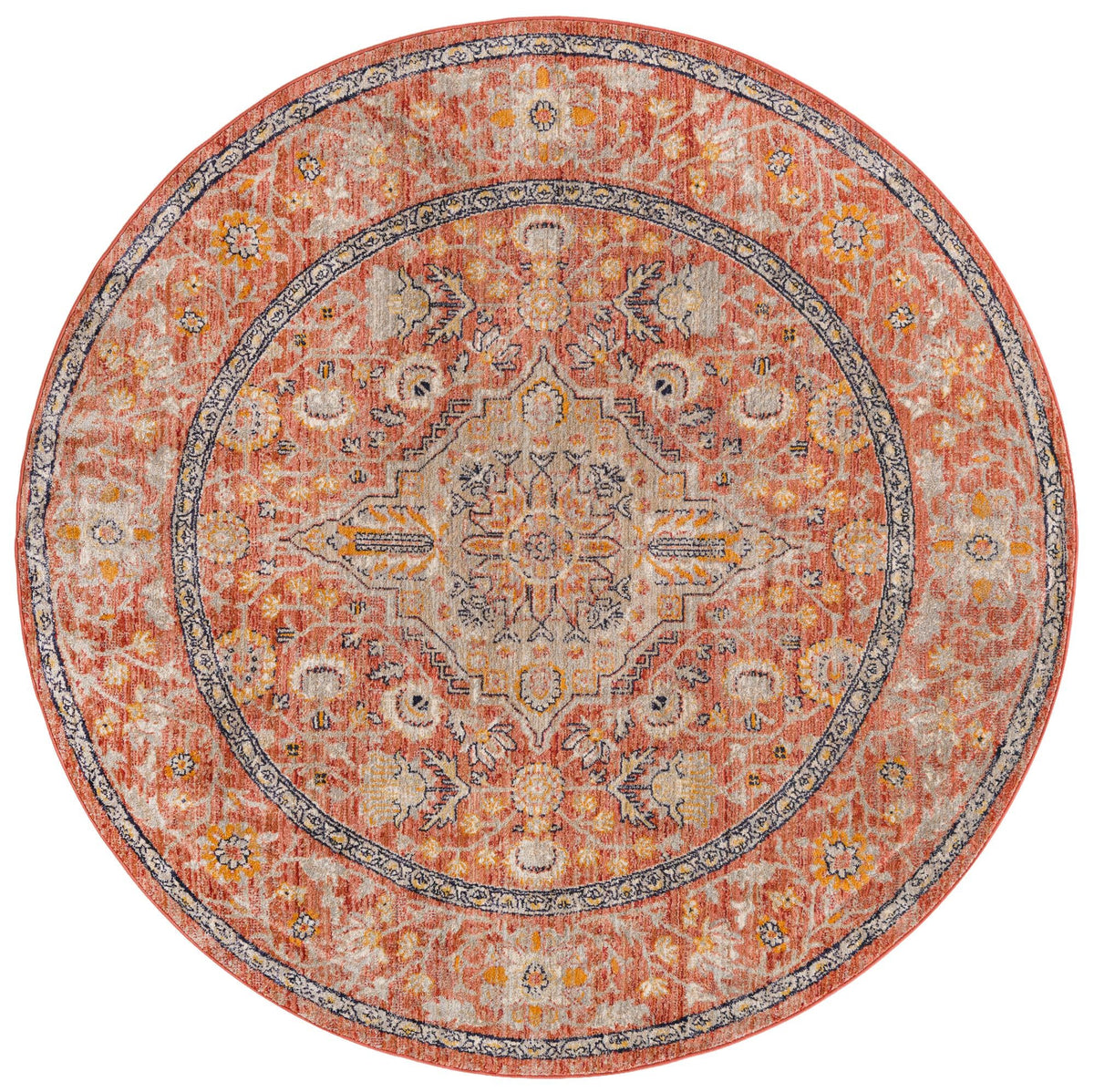 Lola Traditional Brick Red & Ivory Area Rug | Original supplier photo 42