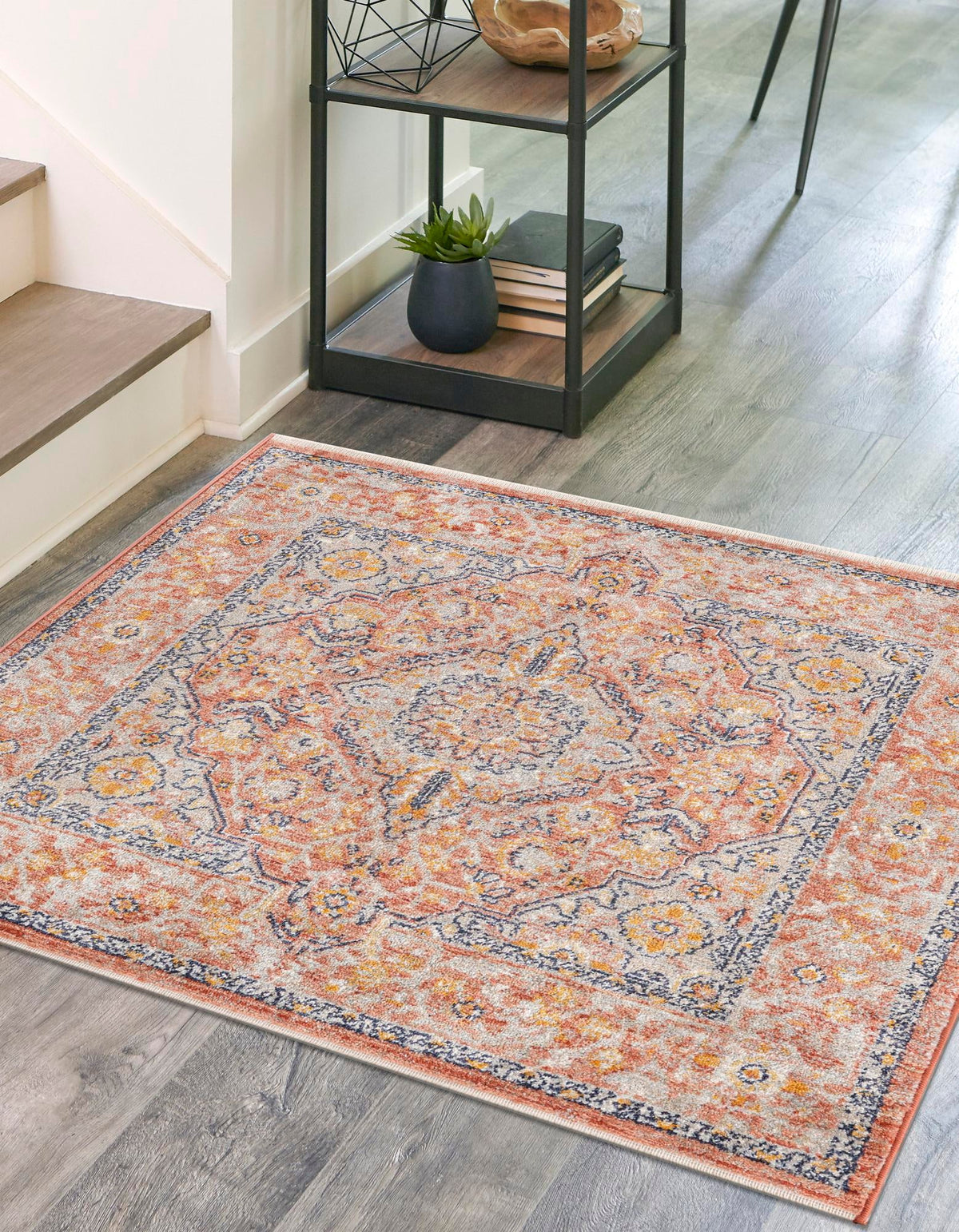 Lola Traditional Brick Red & Ivory Area Rug | Original supplier photo 62