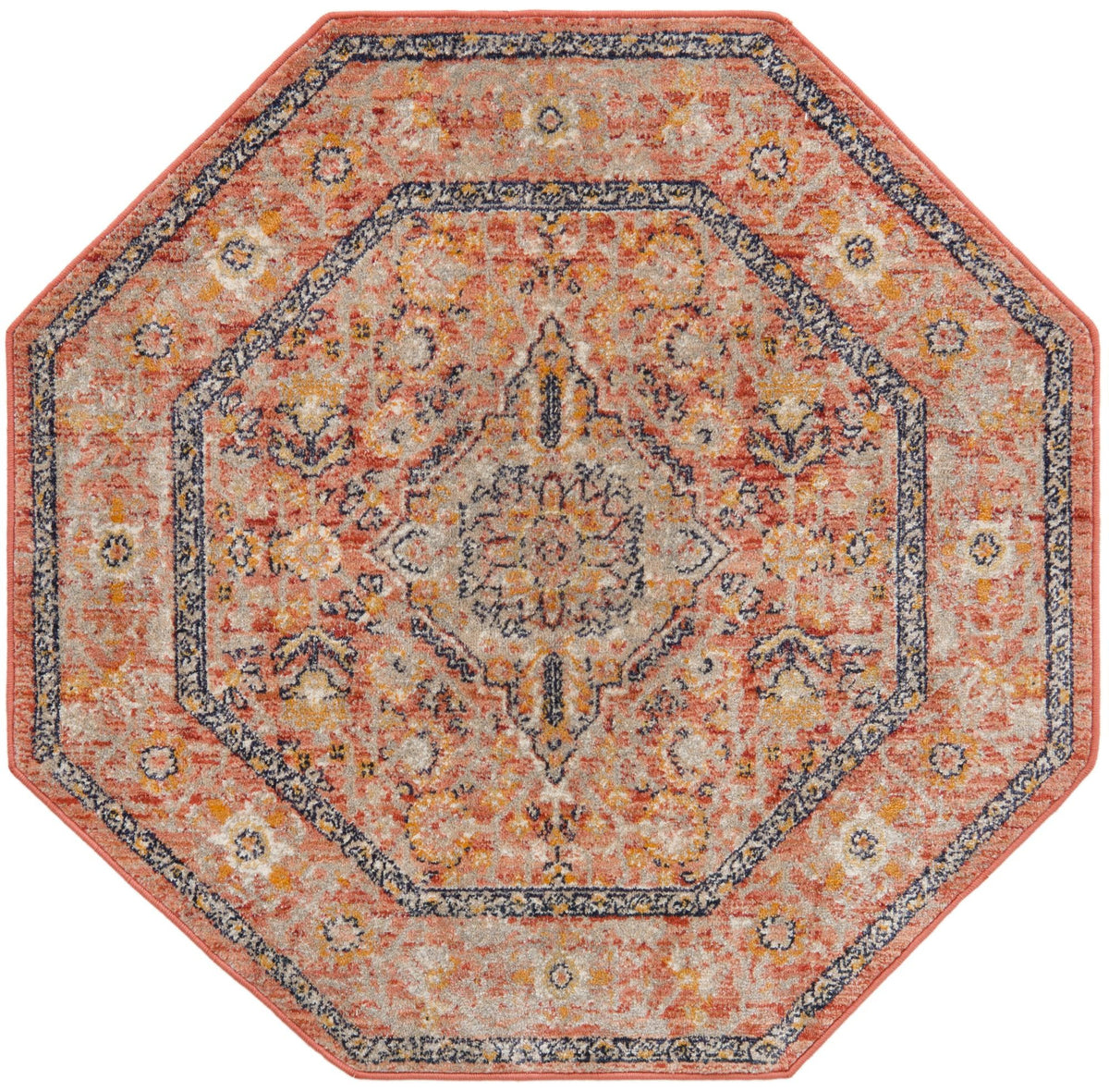 Lola Traditional Brick Red & Ivory Area Rug | Original supplier photo 60