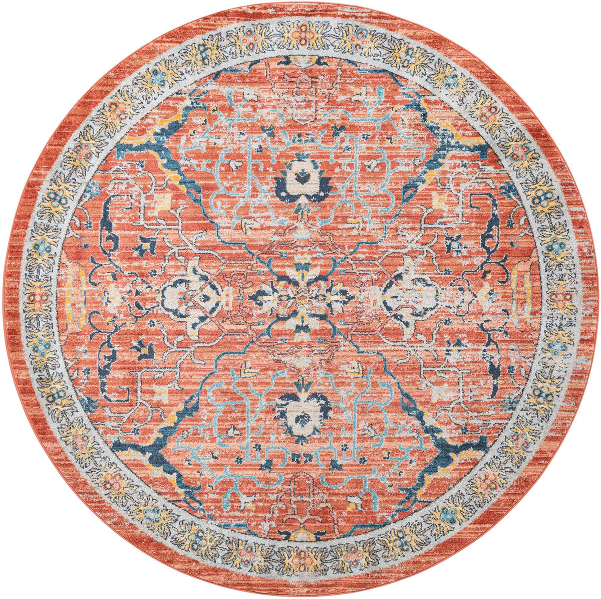 Lola Vivacious Brick Red & Gray Area Rug | Original supplier photo 32