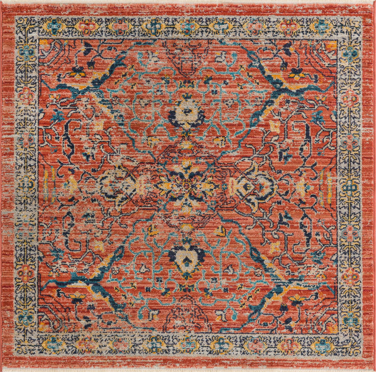 Lola Vivacious Brick Red & Gray Area Rug | Original supplier photo 84