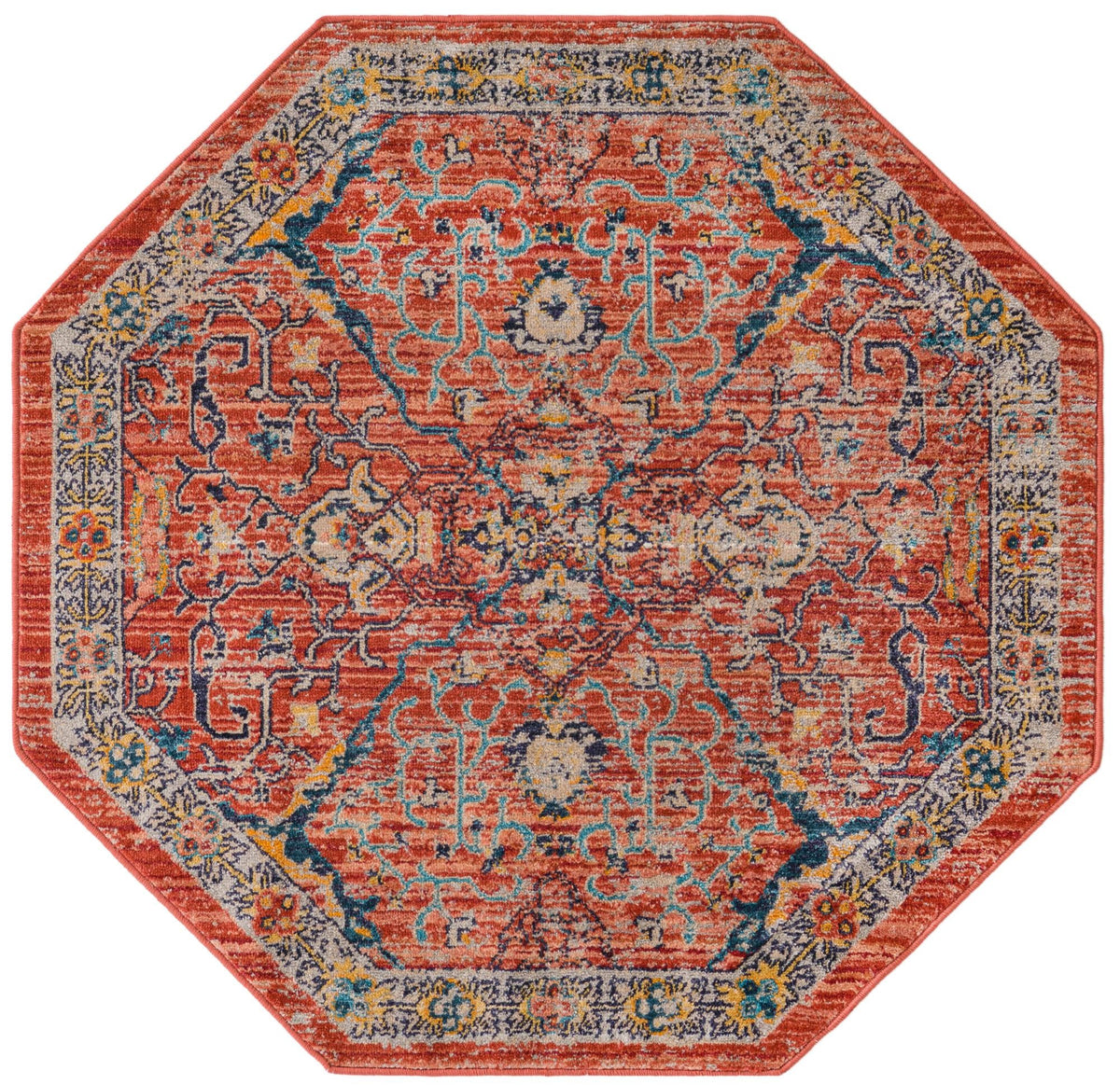 Lola Vivacious Brick Red & Gray Area Rug | Original supplier photo 70
