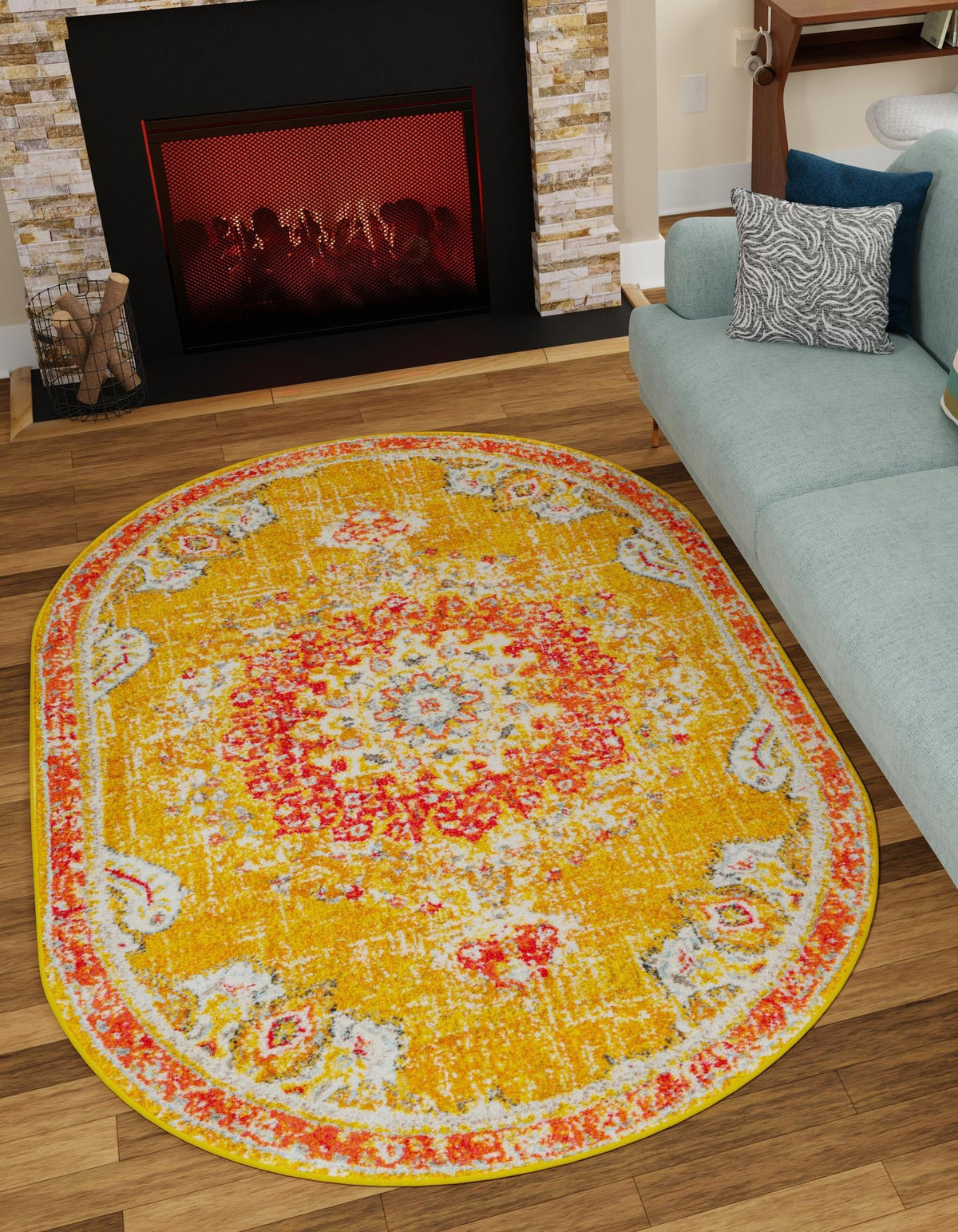 Penrose Alexis Gold & Gray Area Rug | Original supplier photo 40