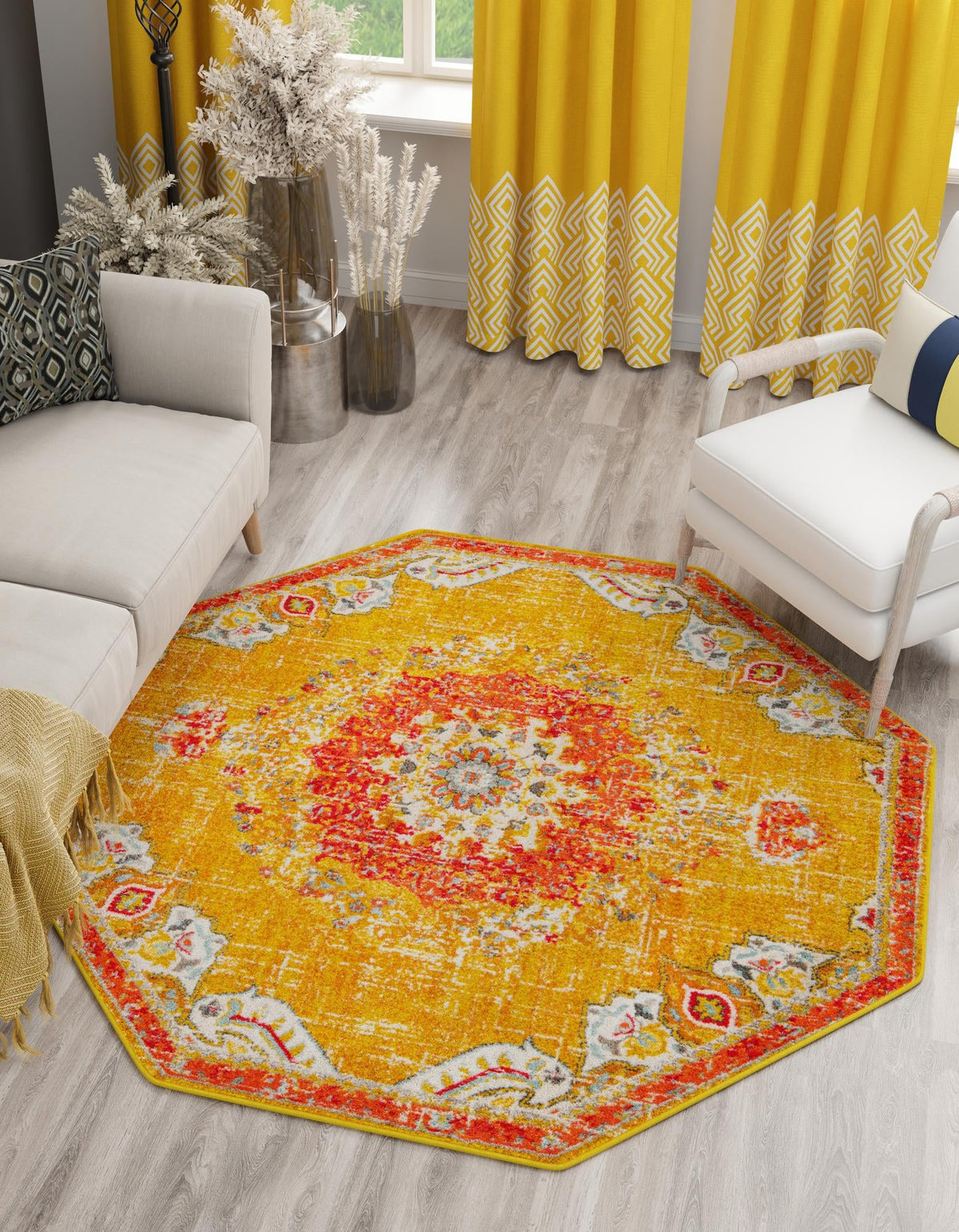 Penrose Alexis Gold & Gray Area Rug | Original supplier photo 64