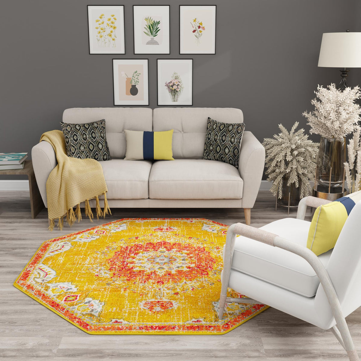 Penrose Alexis Gold & Gray Area Rug | Original supplier photo 66