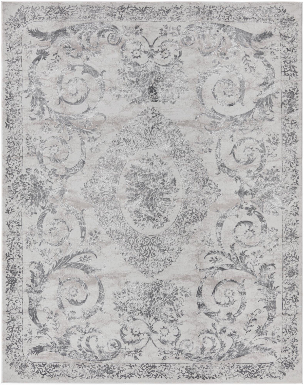 Finsbury Diana Gray & Ivory Area Rug | Exact default SKU 3170109 overhead hero