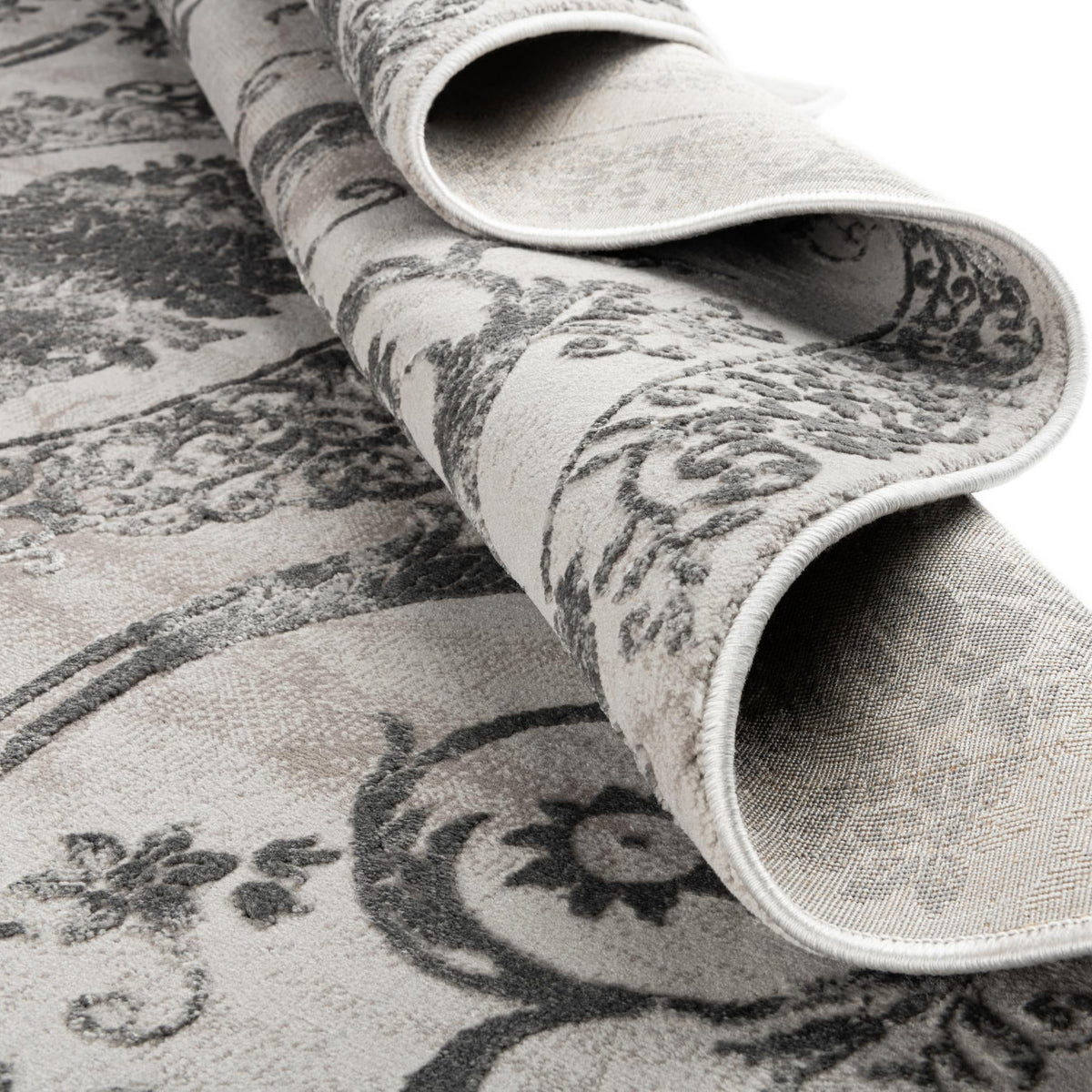 Finsbury Diana Gray & Ivory Area Rug | Manufacturer additional original detail or rug view
