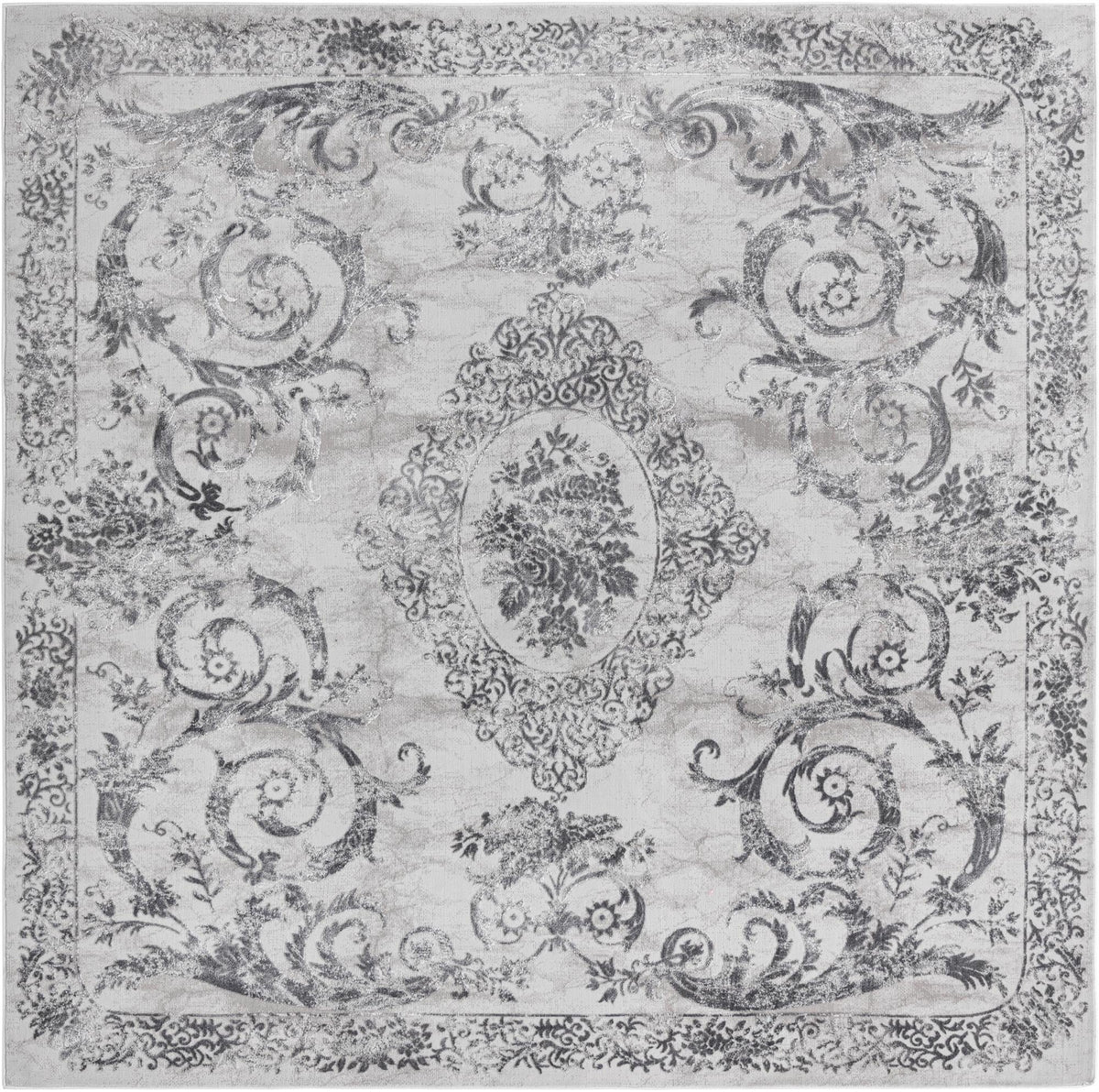 Finsbury Diana Gray & Ivory Area Rug | Manufacturer additional original detail or rug view