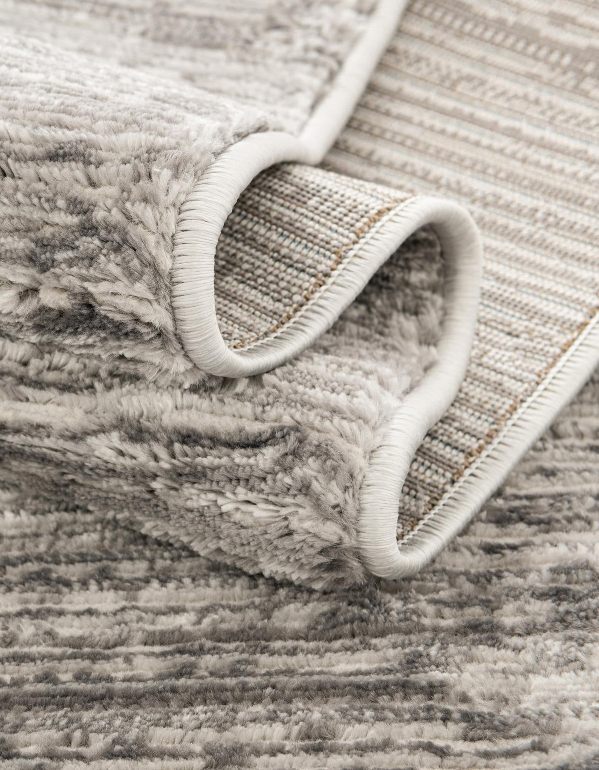 Finsbury Kate Gray & Ivory Area Rug | Original manufacturer close-up / detail / alternate shape 