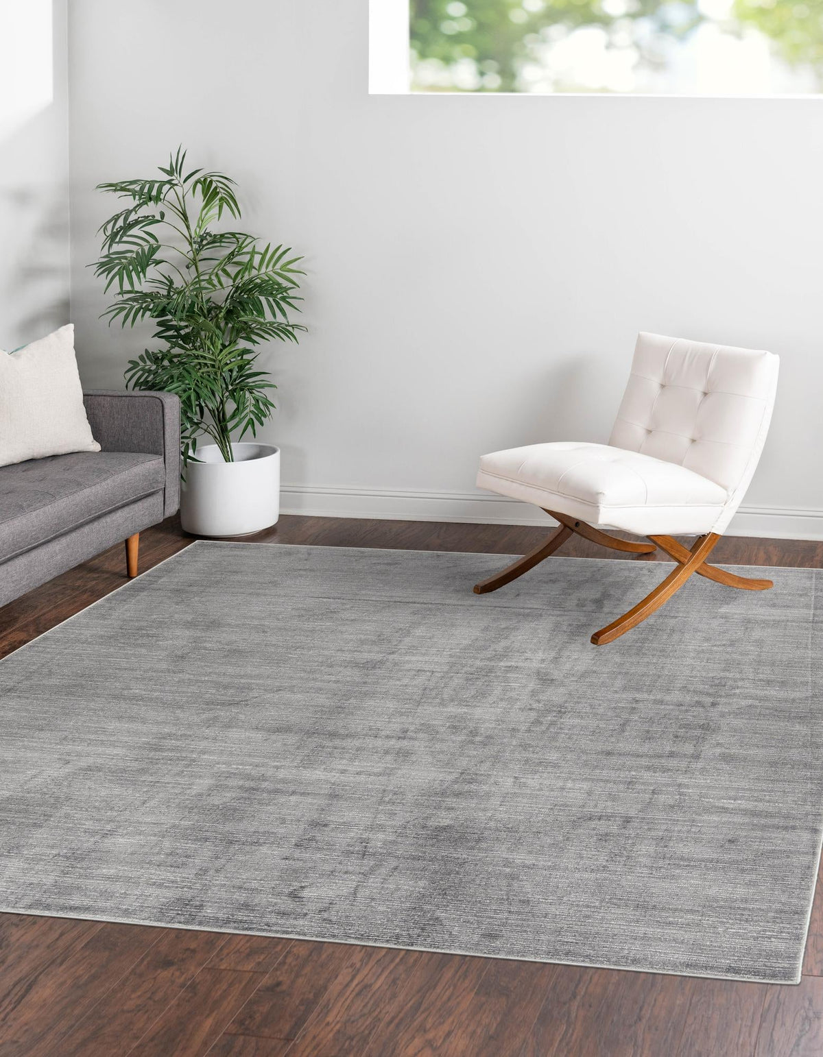 Finsbury Kate Gray & Ivory Area Rug | Same-design and same-color lifestyle photo (shape may differ) 