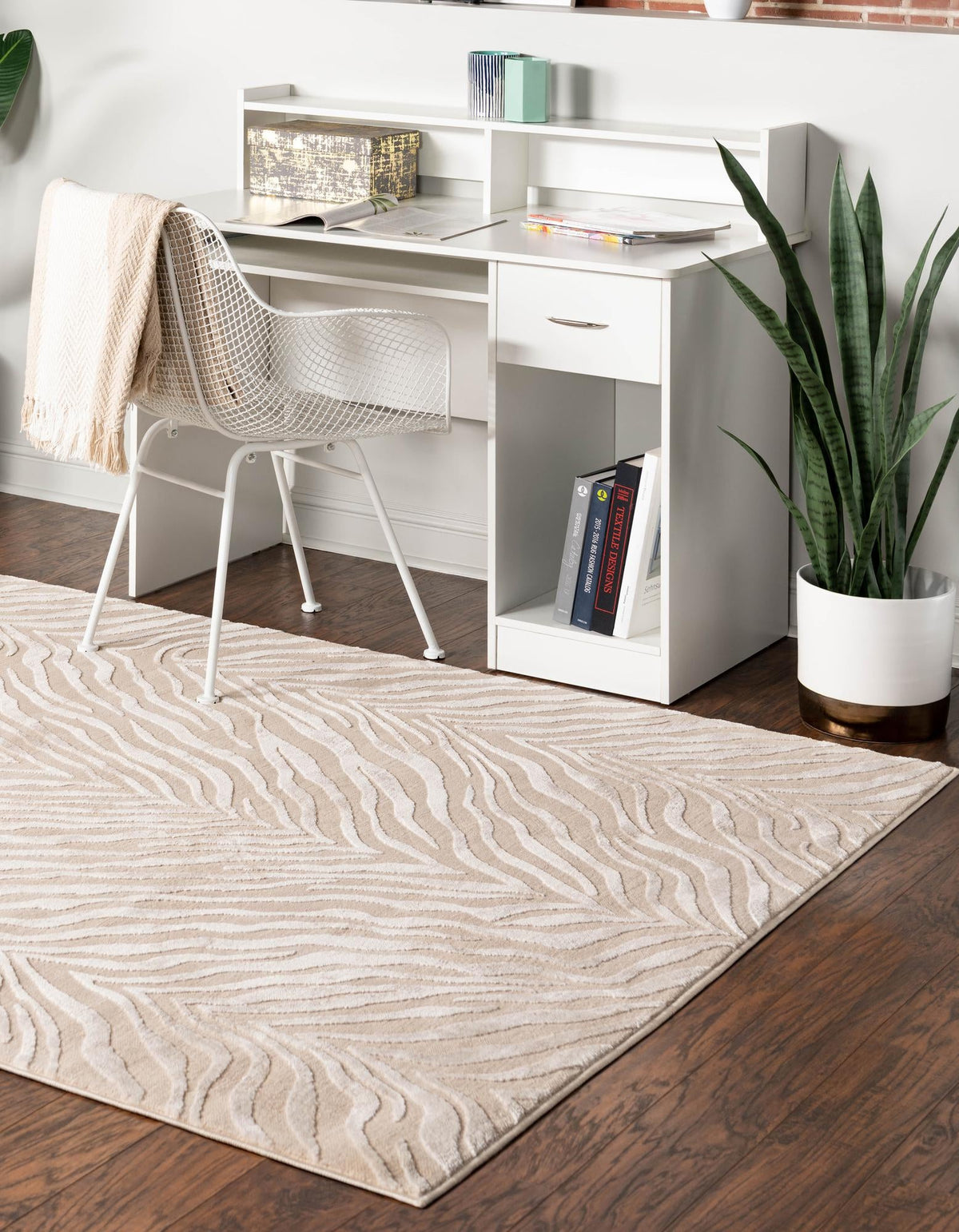 Finsbury Meghan beige and ivory rug lifestyle view