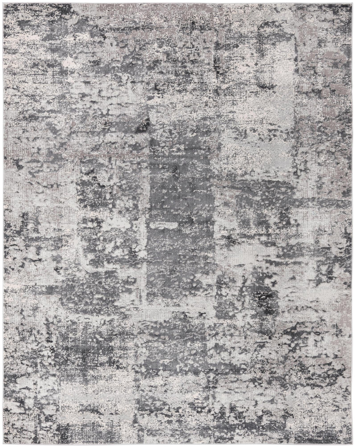 Finsbury Elizabeth Gray & Ivory Area Rug overhead Rectangle 7' 10" x 10'