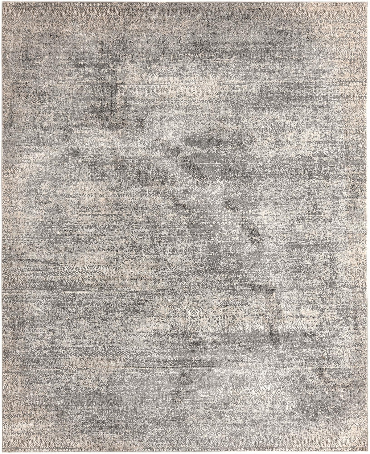 Finsbury Sarah Gray & Ivory Area Rug overhead Rectangle 7' 10" x 10'