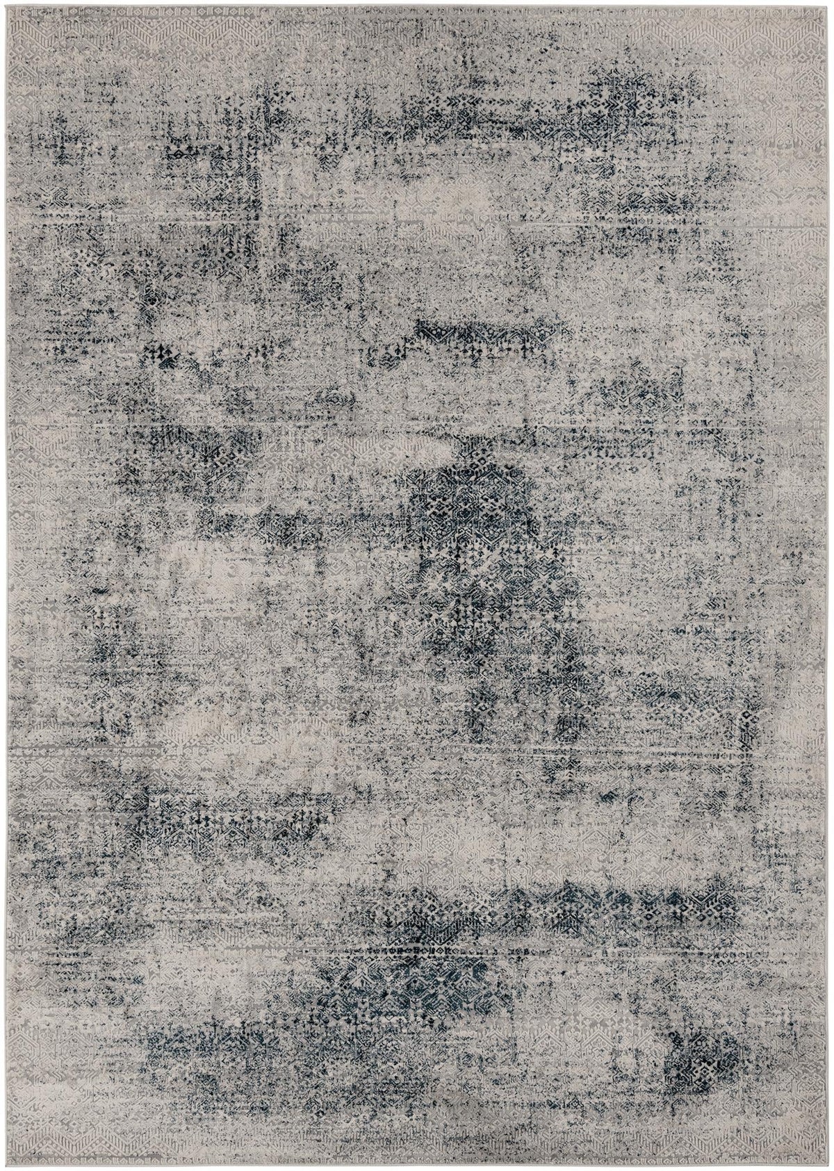 Finsbury Sarah Blue & Ivory Area Rug | Rectangle overhead alternative