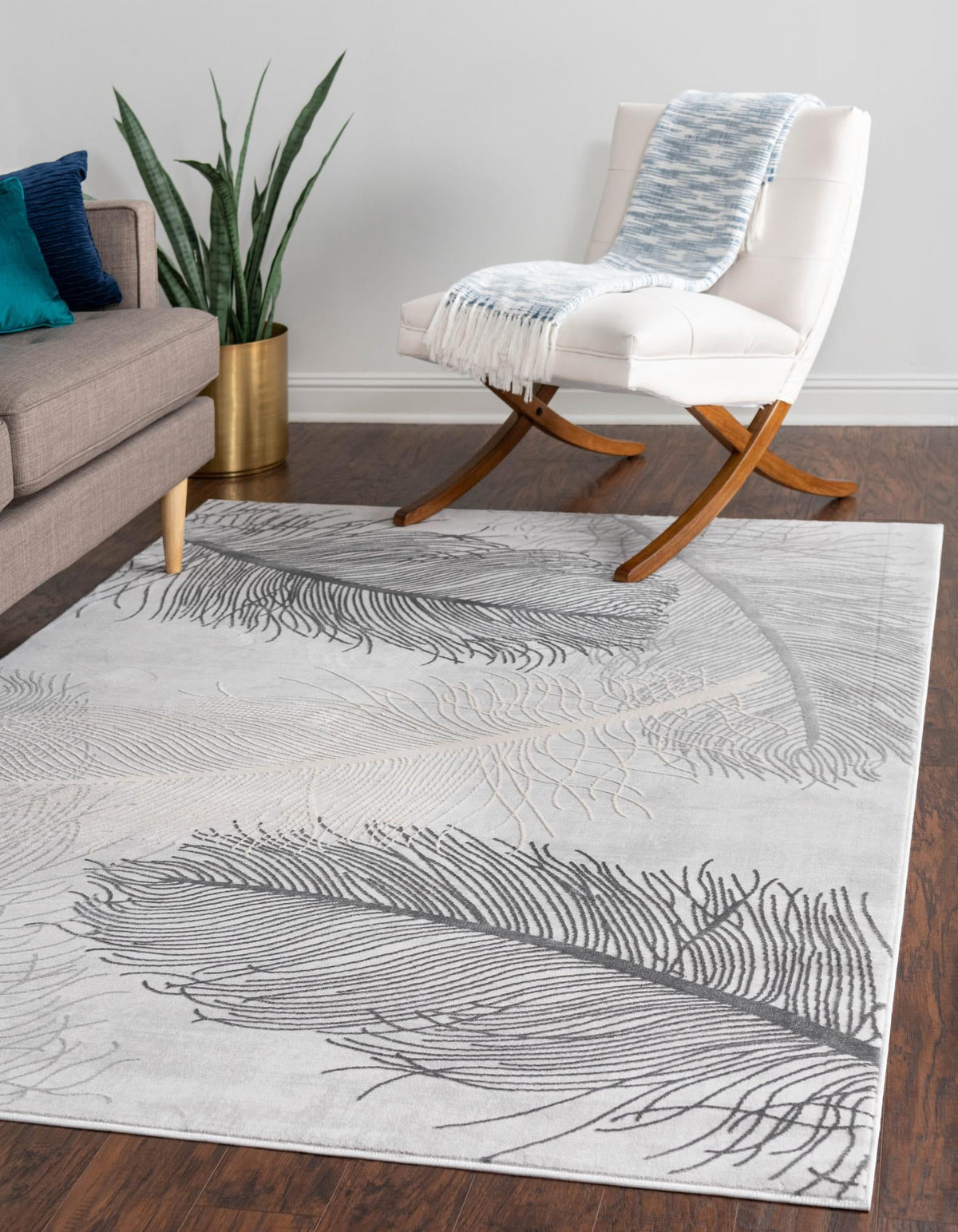 Finsbury Camilla Gray & Ivory Area Rug lifestyle Rectangle