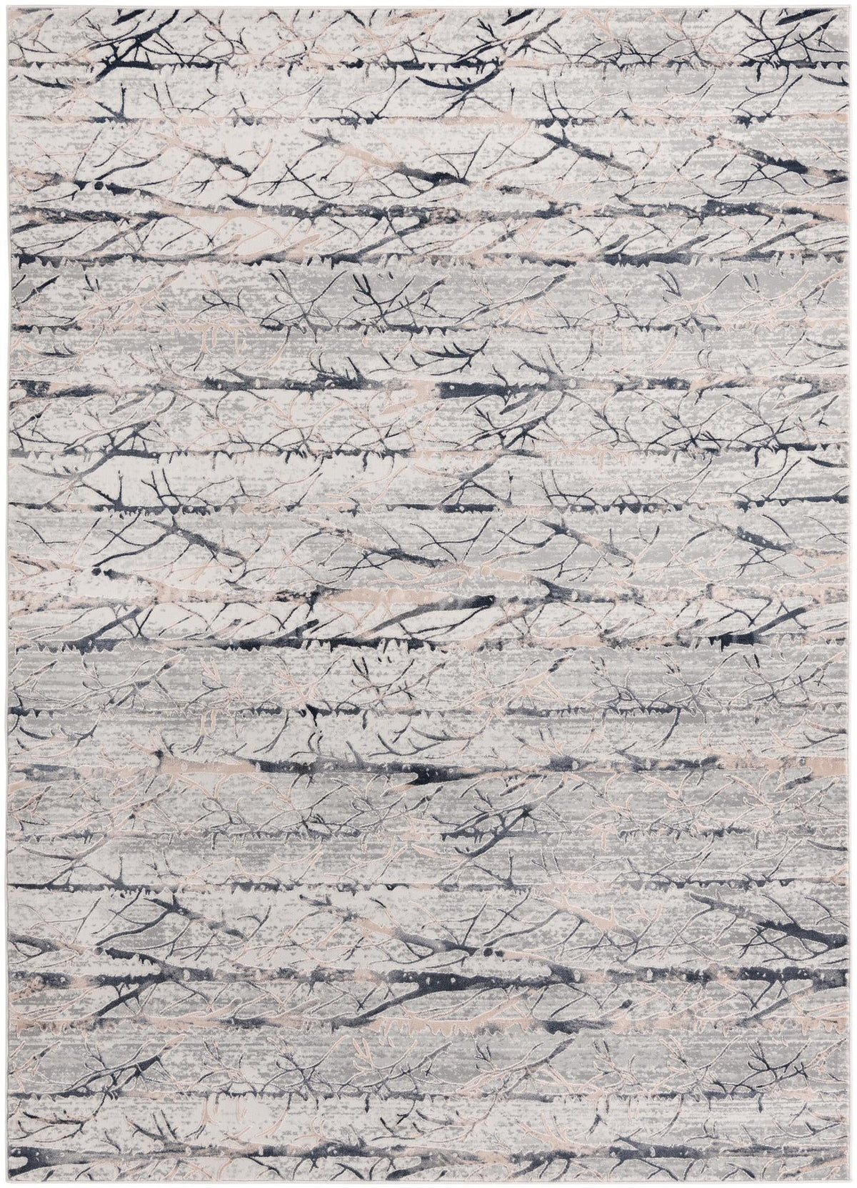 Finsbury Anne Gray & Beige Area Rug | Rectangle overhead | SKU 3170570