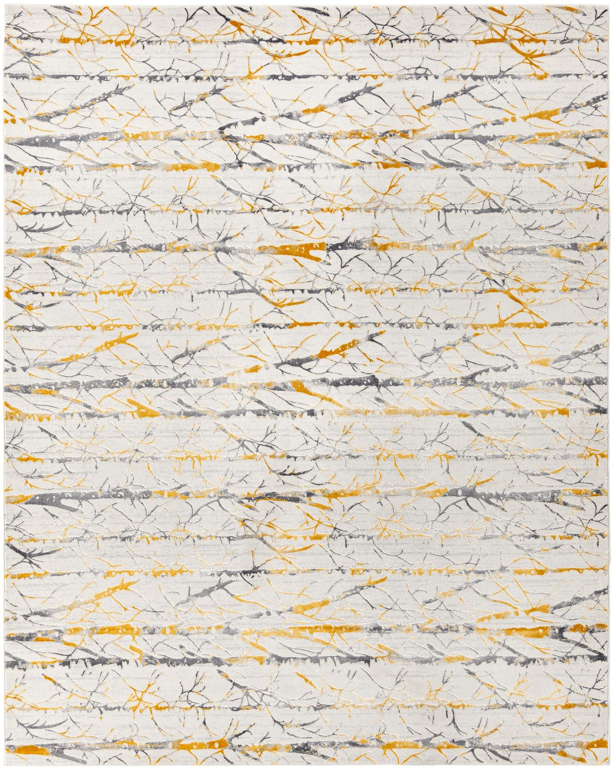 Finsbury Anne Yellow and Gray & Ivory Area Rug overhead Rectangle 7' 10" x 10'