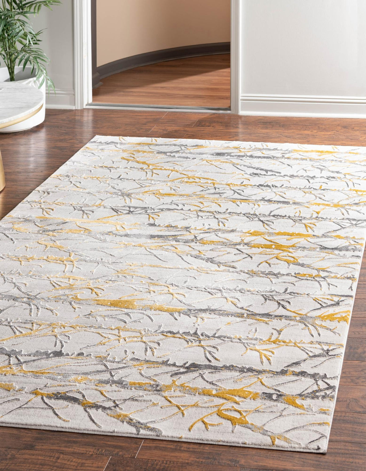 Finsbury Anne Yellow and Gray & Ivory Area Rug lifestyle Rectangle