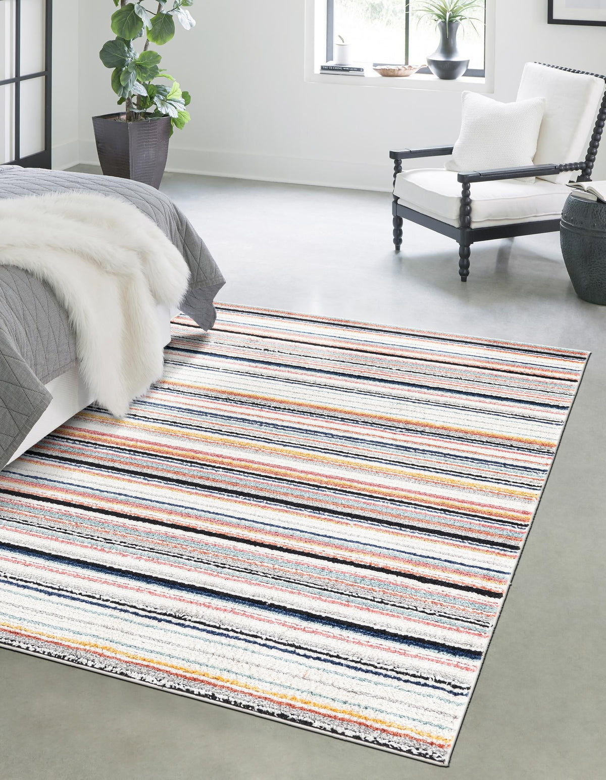 Tagine Maryam Ivory/Blue | Matching Rectangle lifestyle