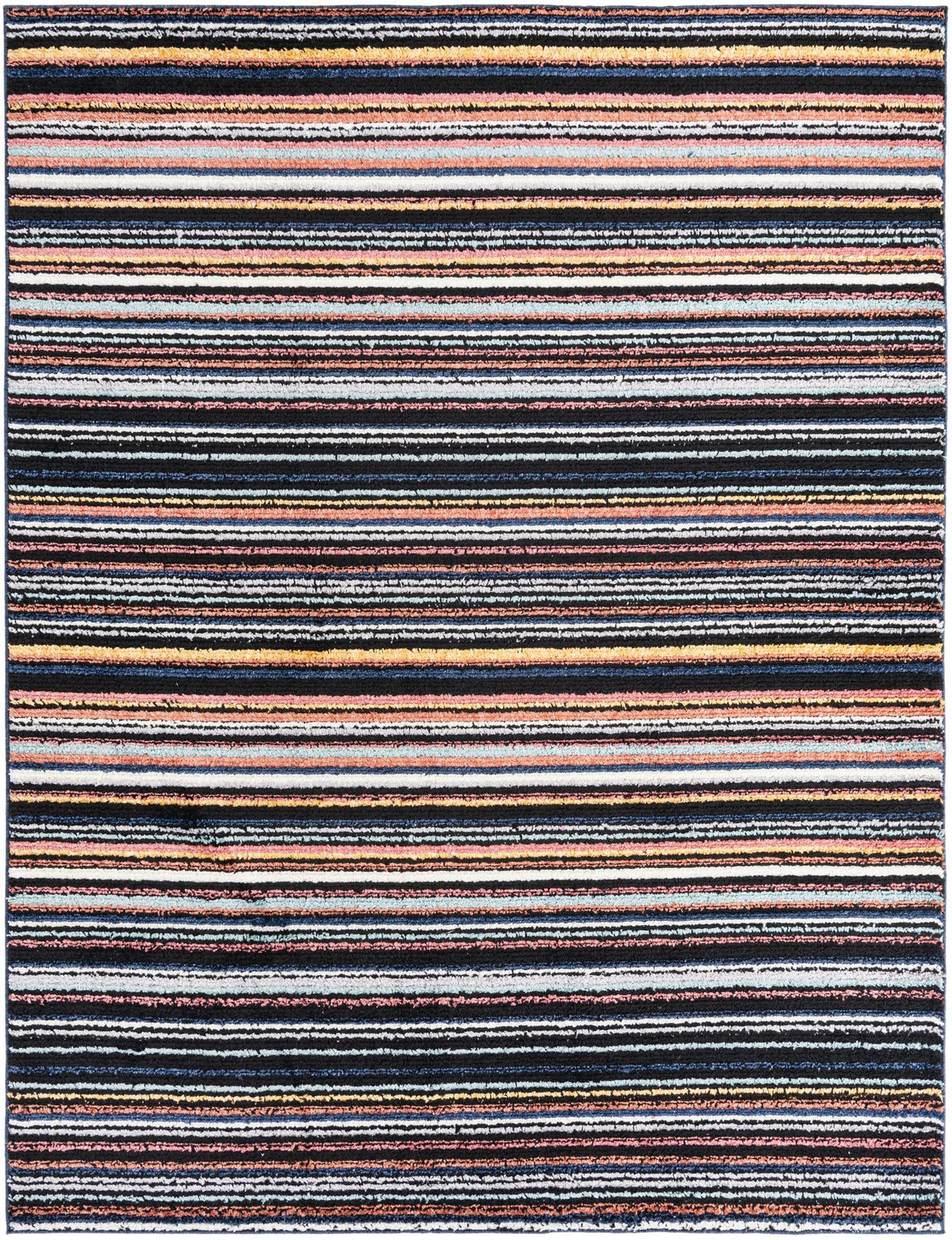 Tagine Maryam Multi & Black Area Rug | Rectangle overhead | SKU 3176360