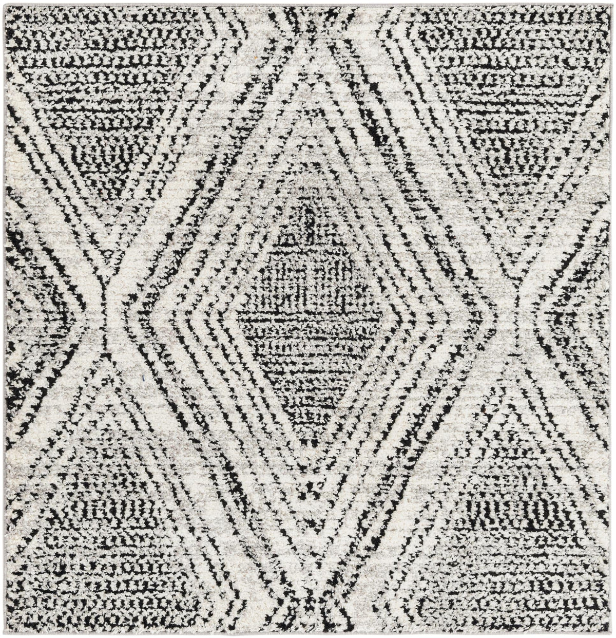 Tagine Malika Black and White Area Rug: Original supplier detail or alternative rug shot