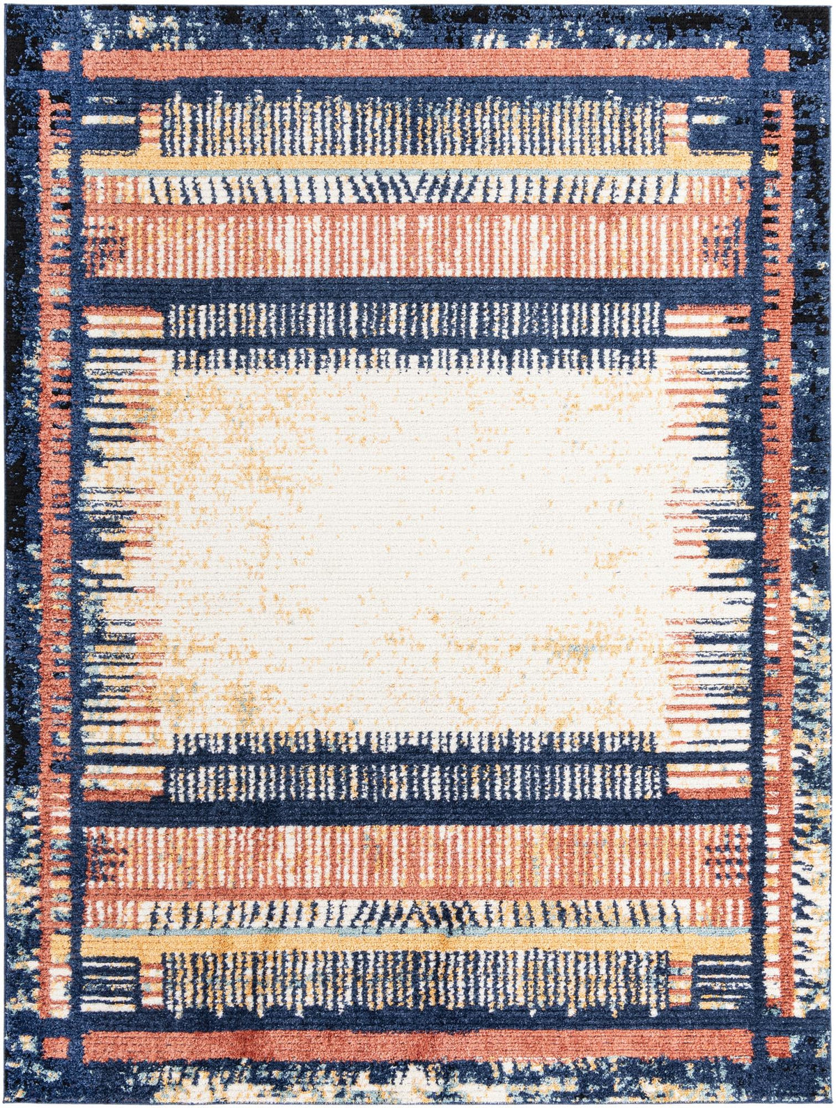 Tagine Donya Multi & Black Area Rug | Rectangle overhead alternative