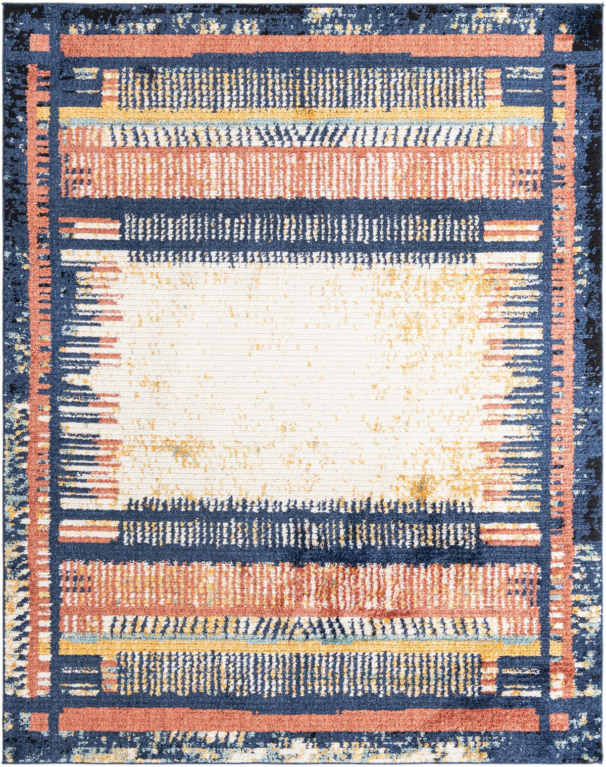 Tagine Donya Multi & Black Area Rug | Rectangle overhead | SKU 3176411