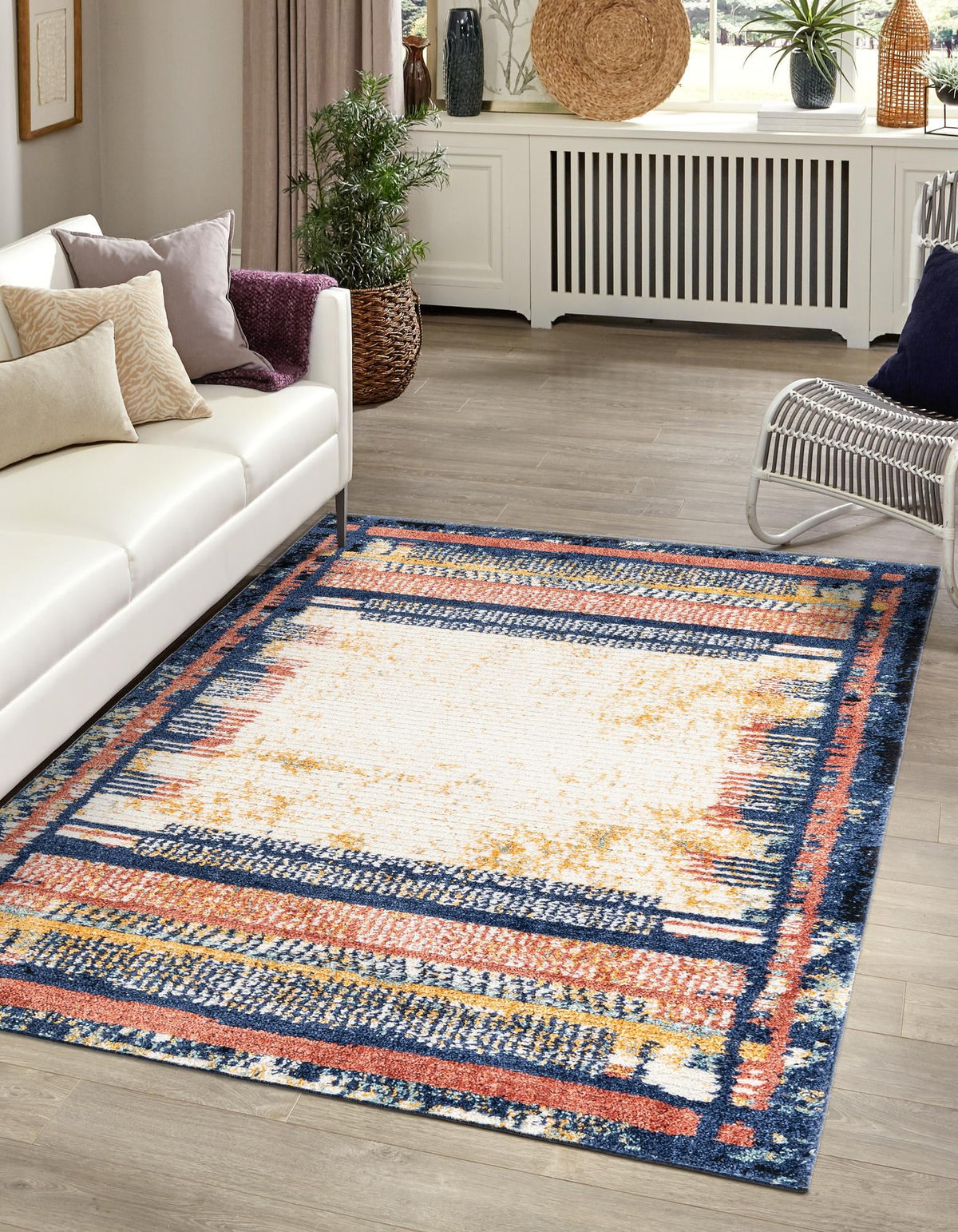 Tagine Donya Multi & Black Area Rug | Rectangle in room
