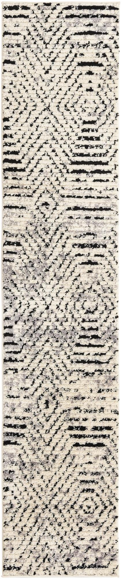 Tagine Safiya Black and White & Gray Area Rug | Manufacturer additional original detail or rug view